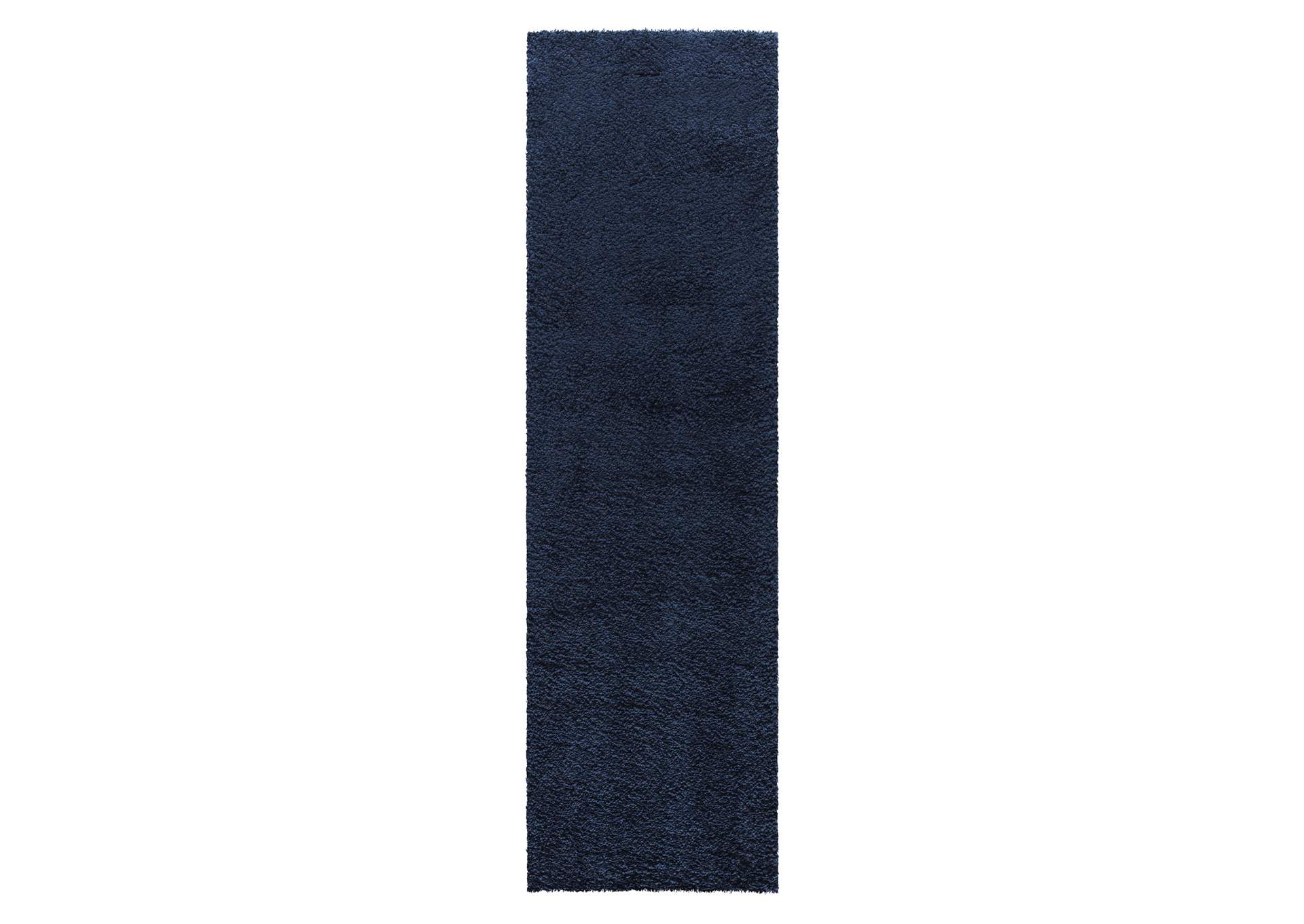 Nourison Malibu Shag MSG01 Dark Blue 10' Runner Hallway Rug,Nourison