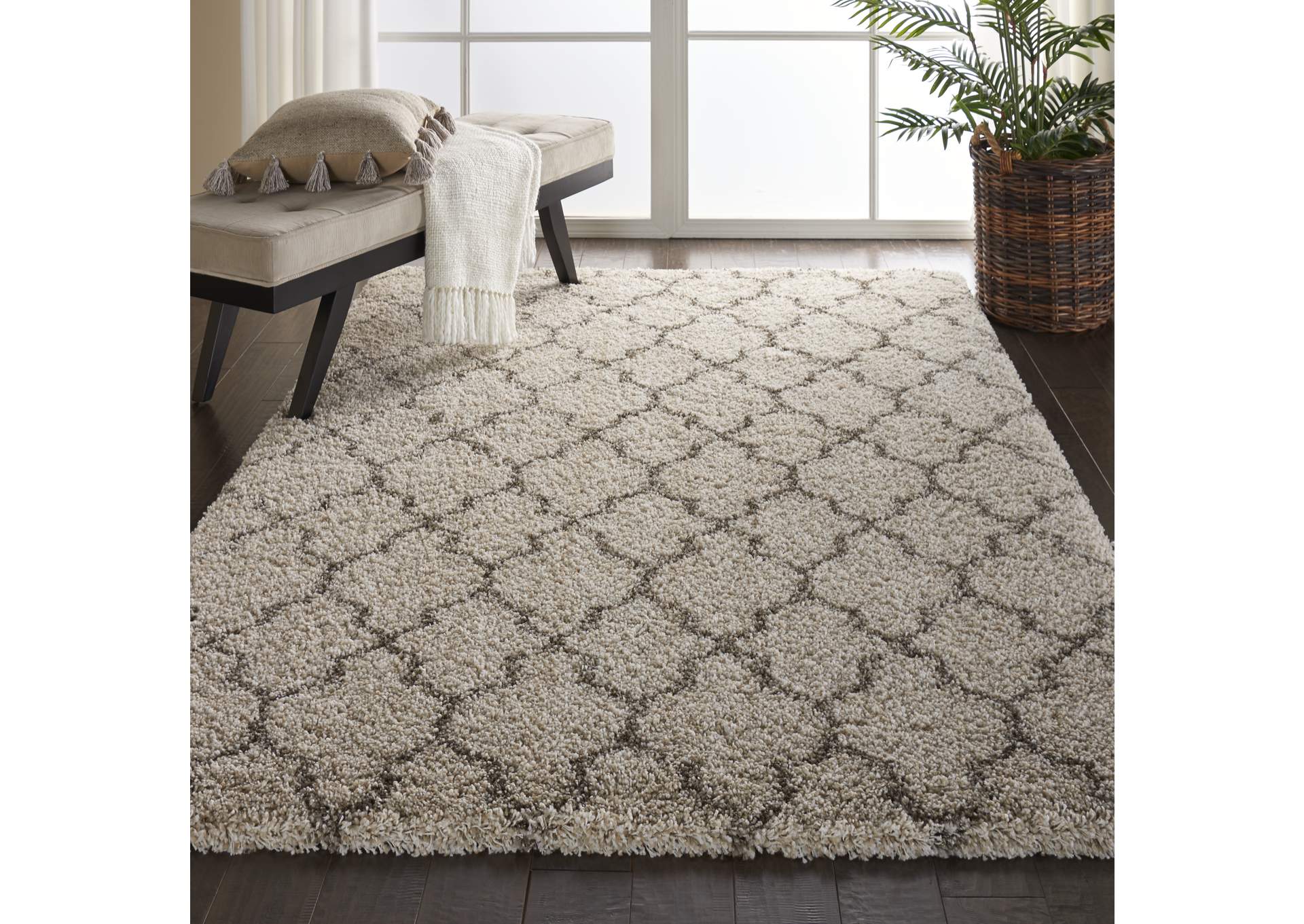 Nourison Amore AMOR2 Beige 4'x6' Area Rug,Nourison