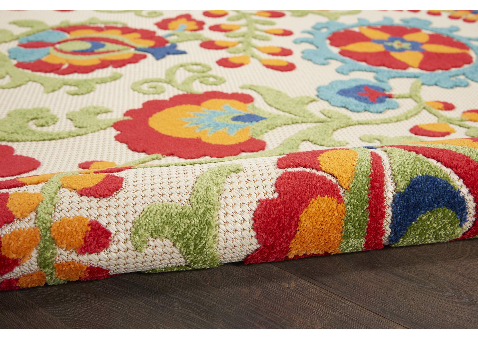 Nourison Aloha 8' Runner Multicolor Hallway Area Rug,Nourison