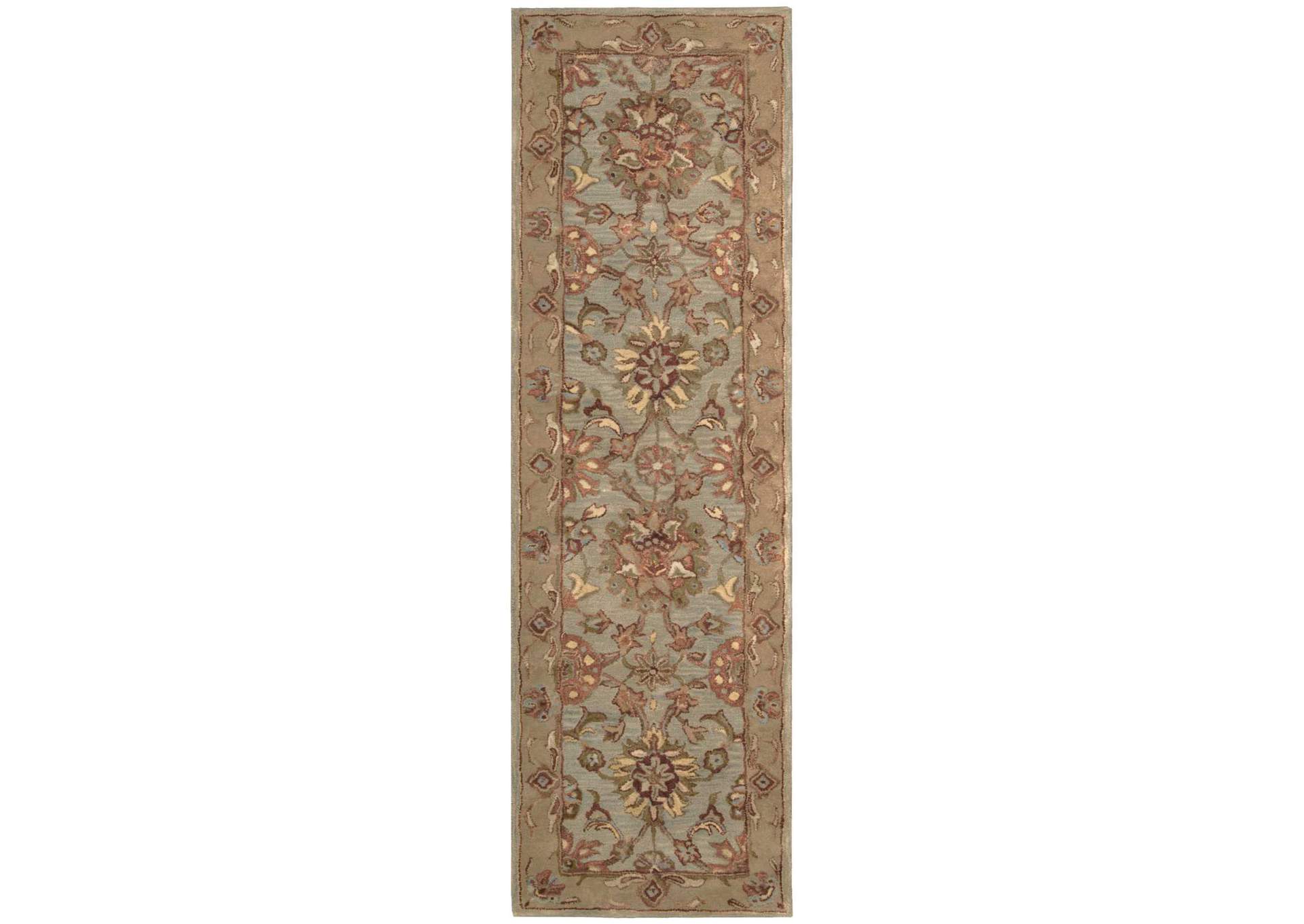Nourison Jaipur JA19 Blue Multicolor 8' Runner Hallway Rug,Nourison
