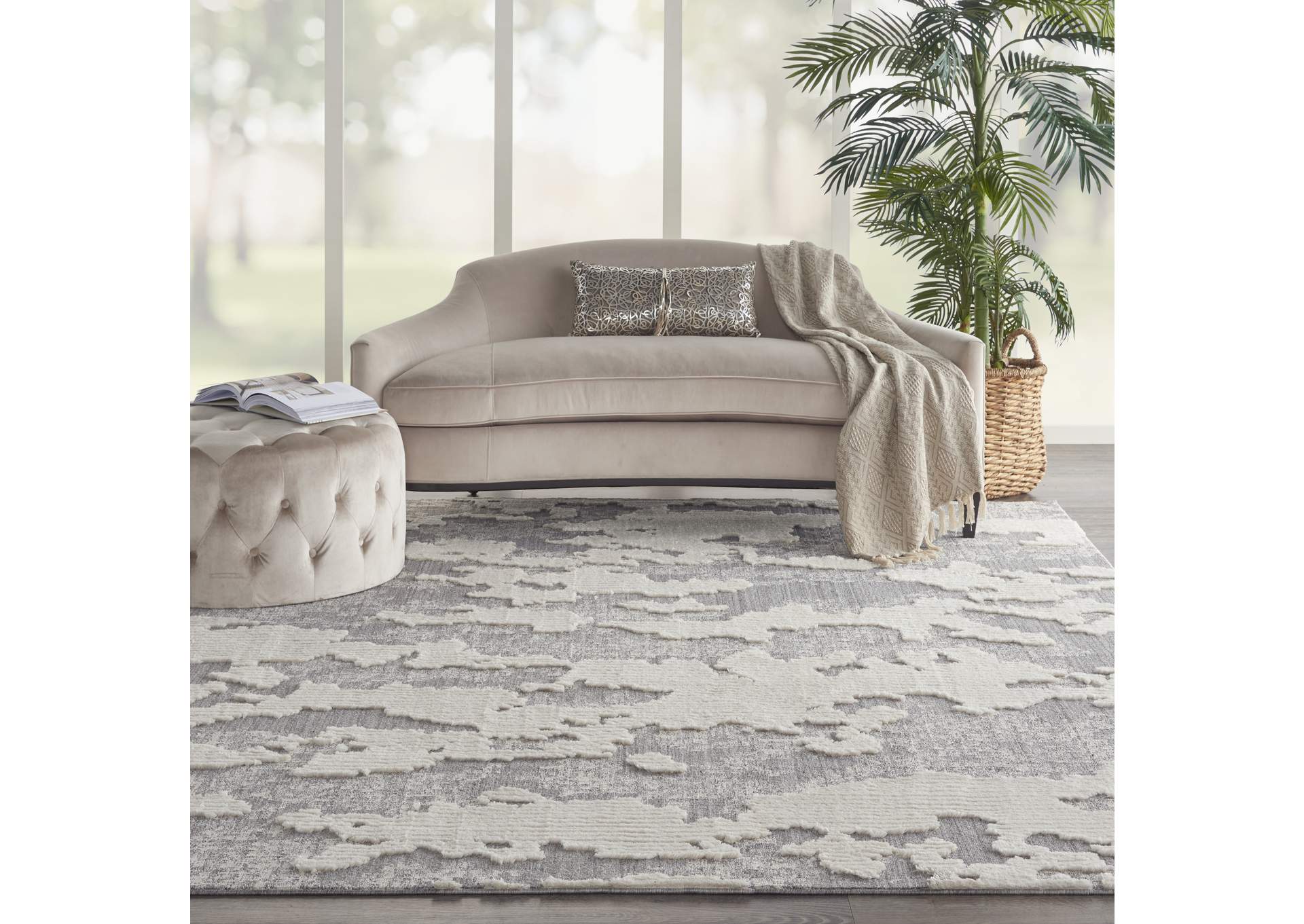 Nourison Zermatt 9' x 12' Ivory Neutral Area Rug,Nourison