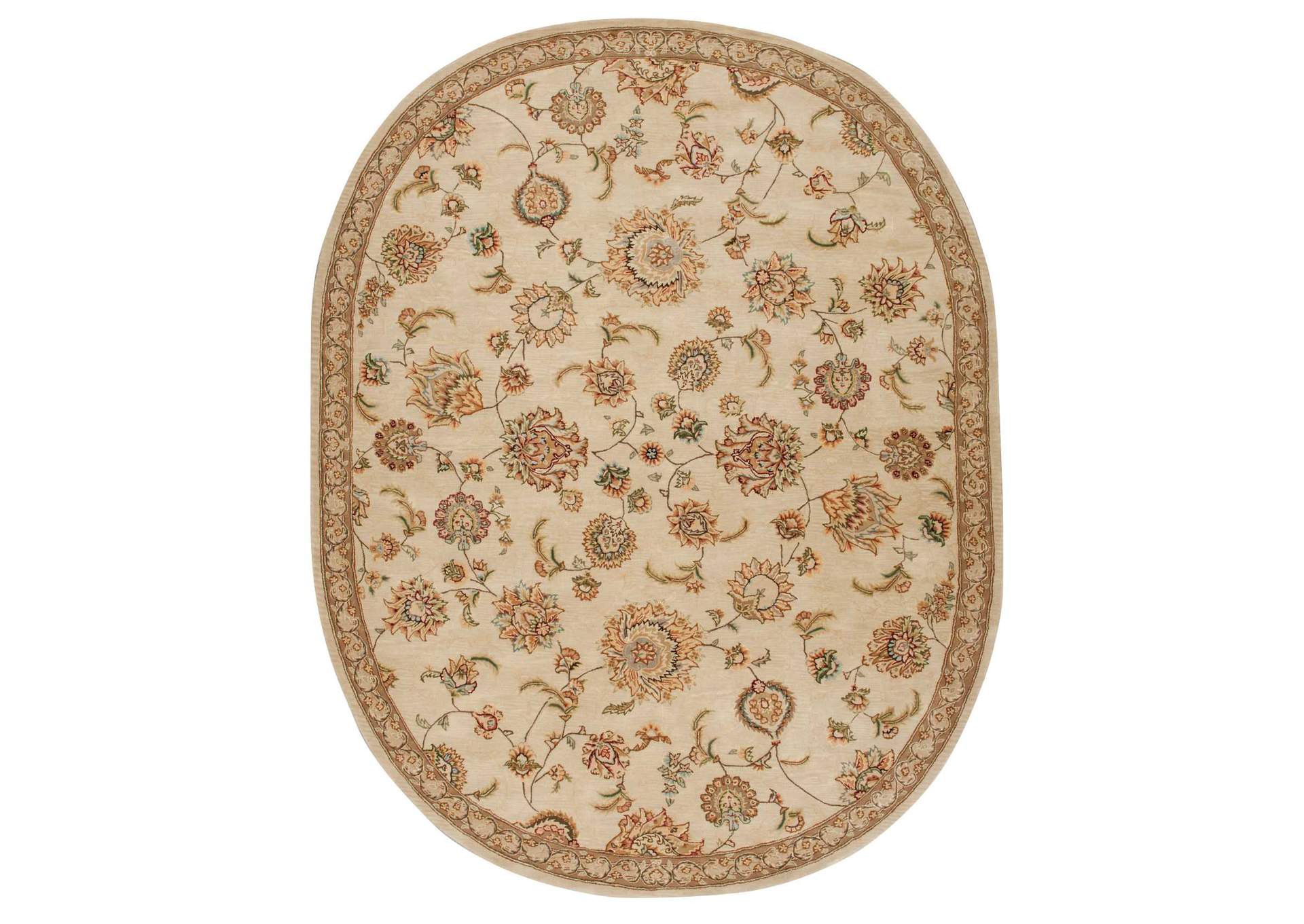 Nourison 2000 2360 Beige 10' Oval Area Rug,Nourison