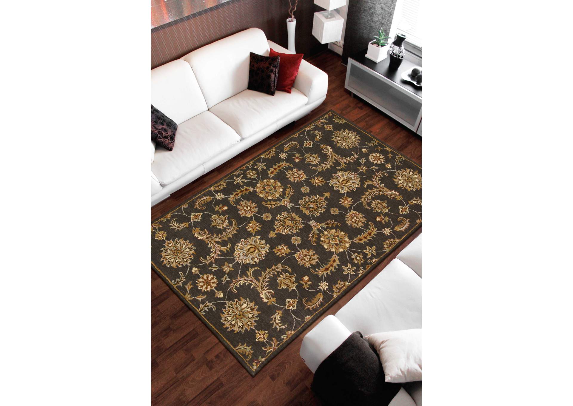 Nourison India House IH83 Black 5'x8' Area Rug,Nourison