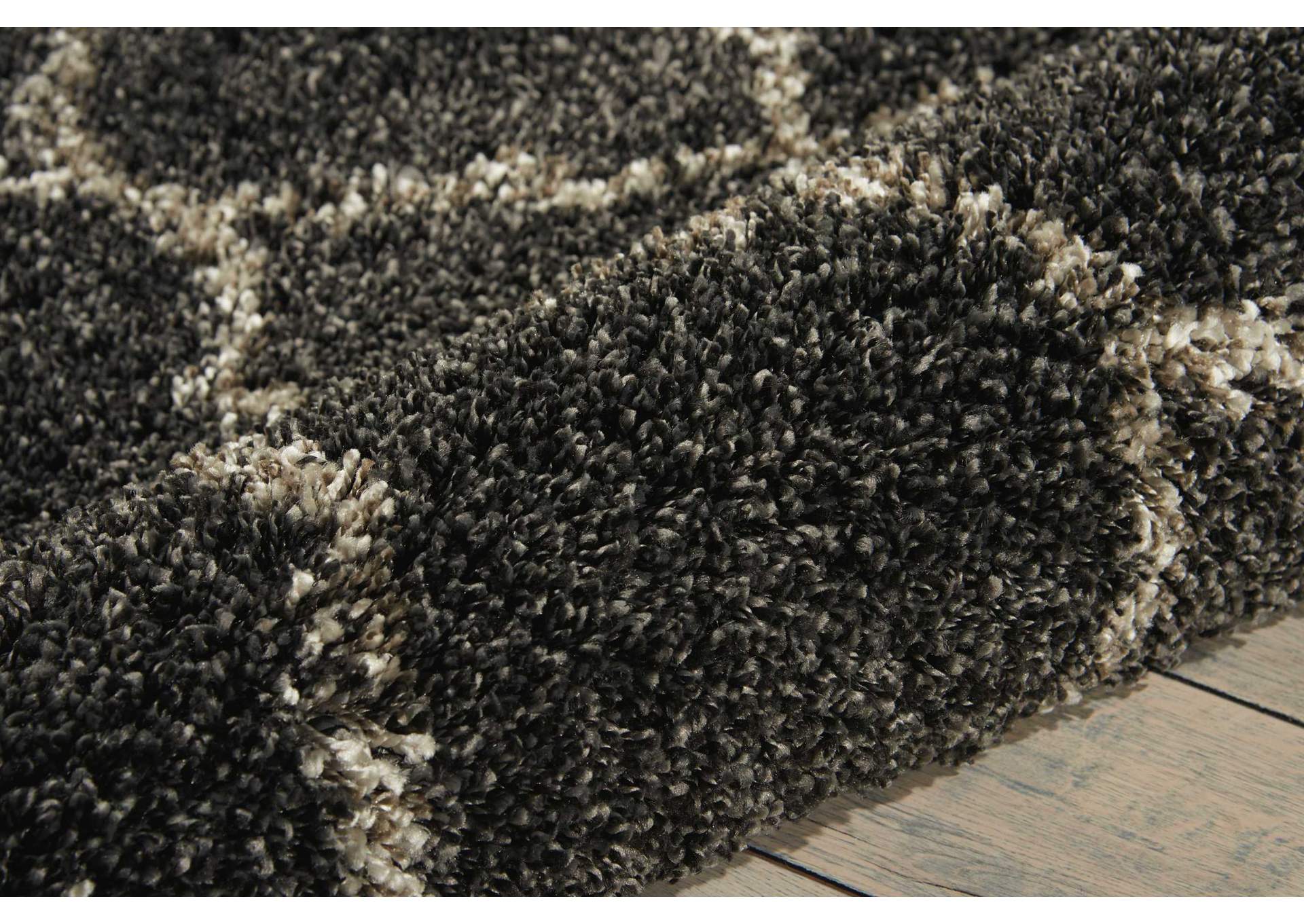 Nourison Amore AMOR2 Black 4' Round Area Rug,Nourison
