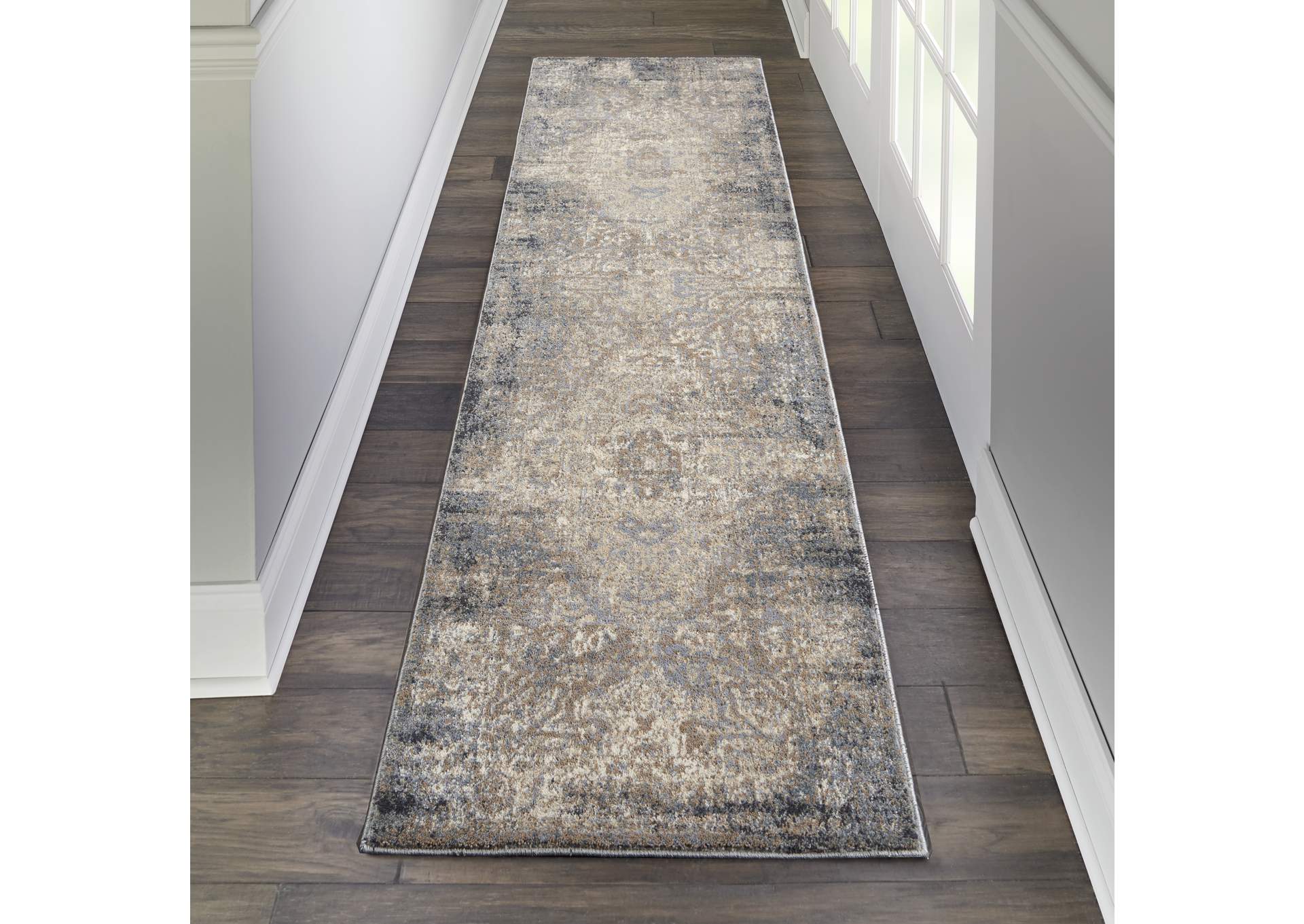 Kathy Ireland Moroccan Celebration 8' Runner Area Rug,Nourison