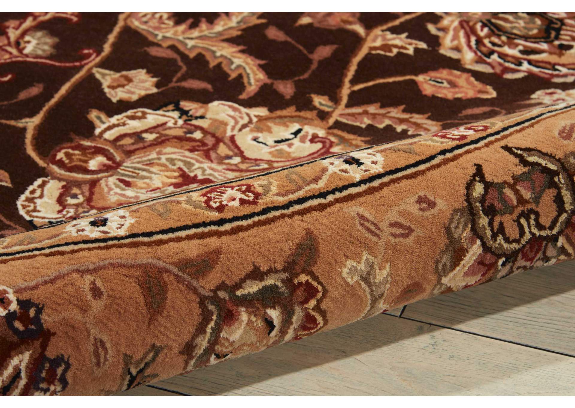 Nourison 2000 2206 Brown 6' Round Area Rug,Nourison