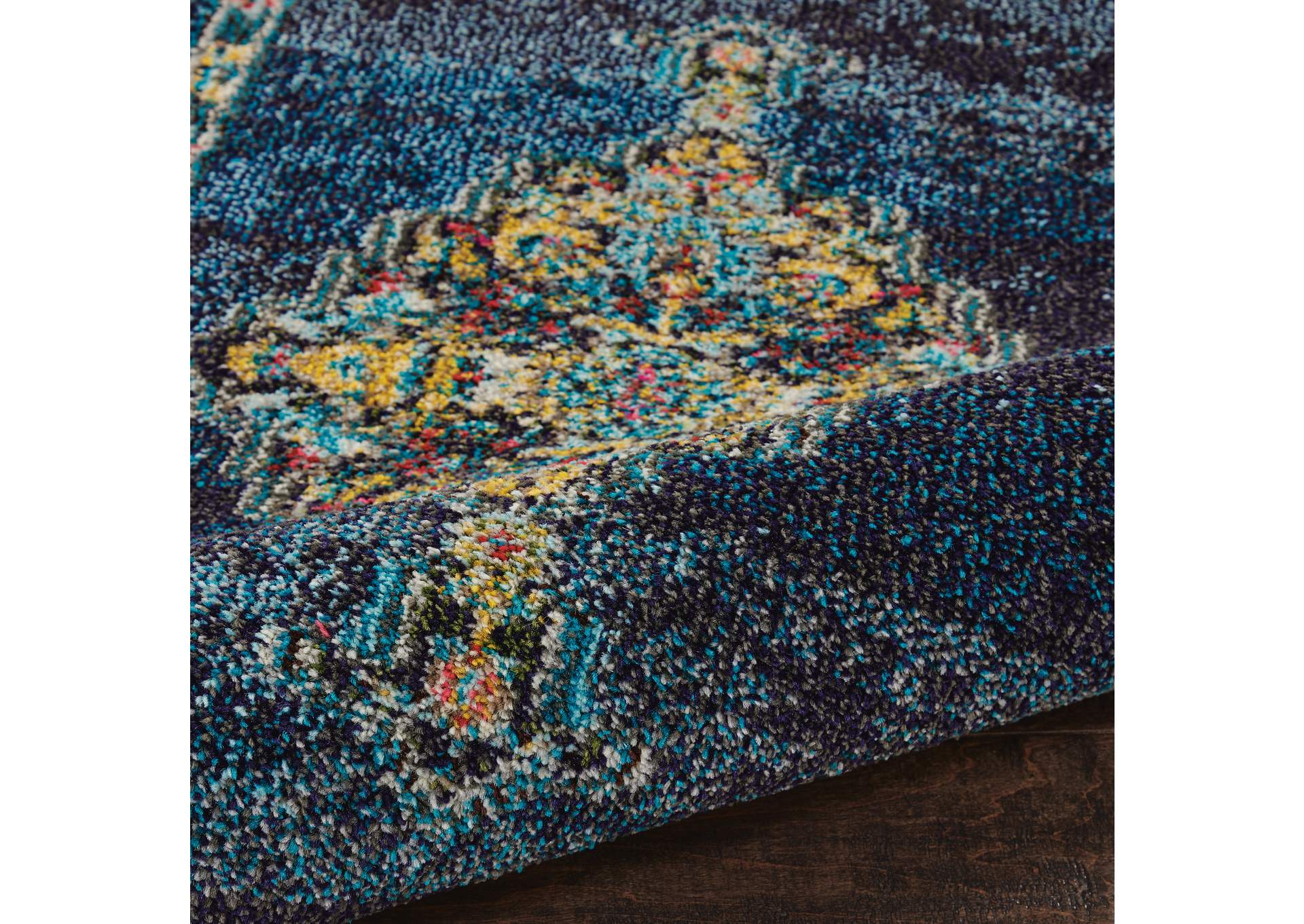 Nourison Passionate 2' X 4' Dark Blue Multicolor Kashan Area Rug,Nourison