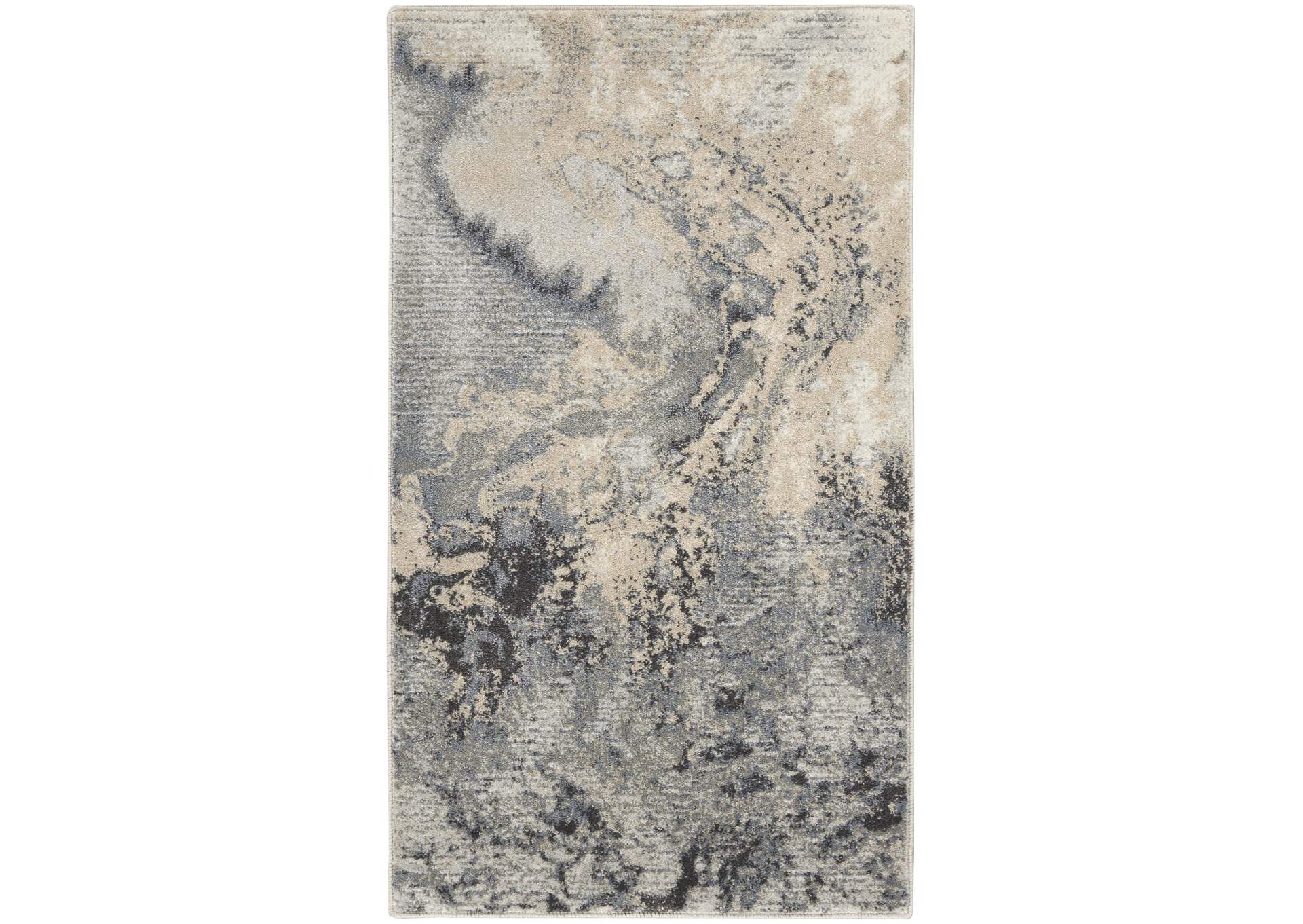 Nourison Maxell MAE08 Grey 4'x6' Area Rug,Nourison