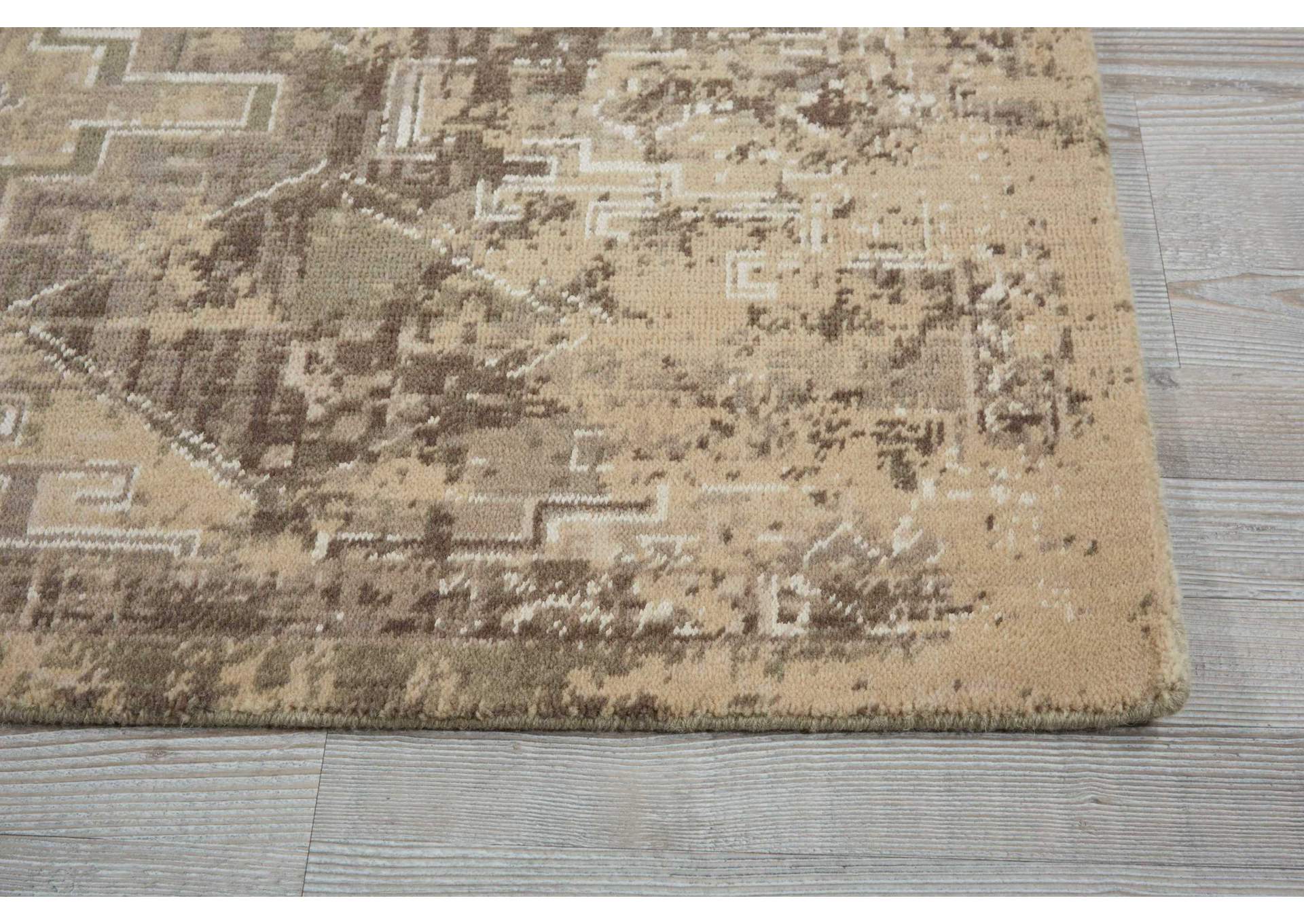 Nourison Silk Elements SKE19 Beige 10' Runner Hallway Rug,Nourison