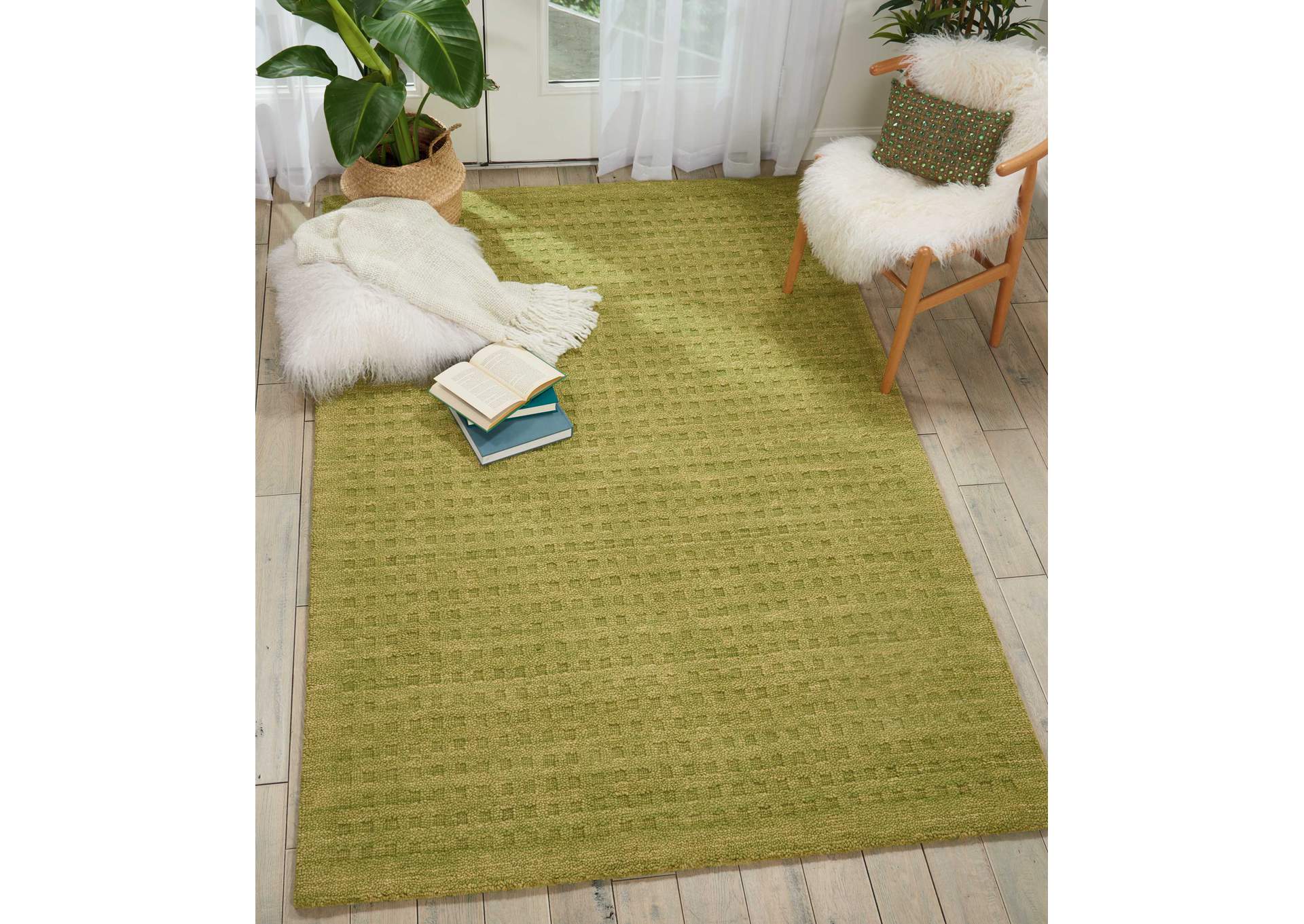 Nourison Marana MNN01 Green 8'x11' Oversized Wool Rug,Nourison