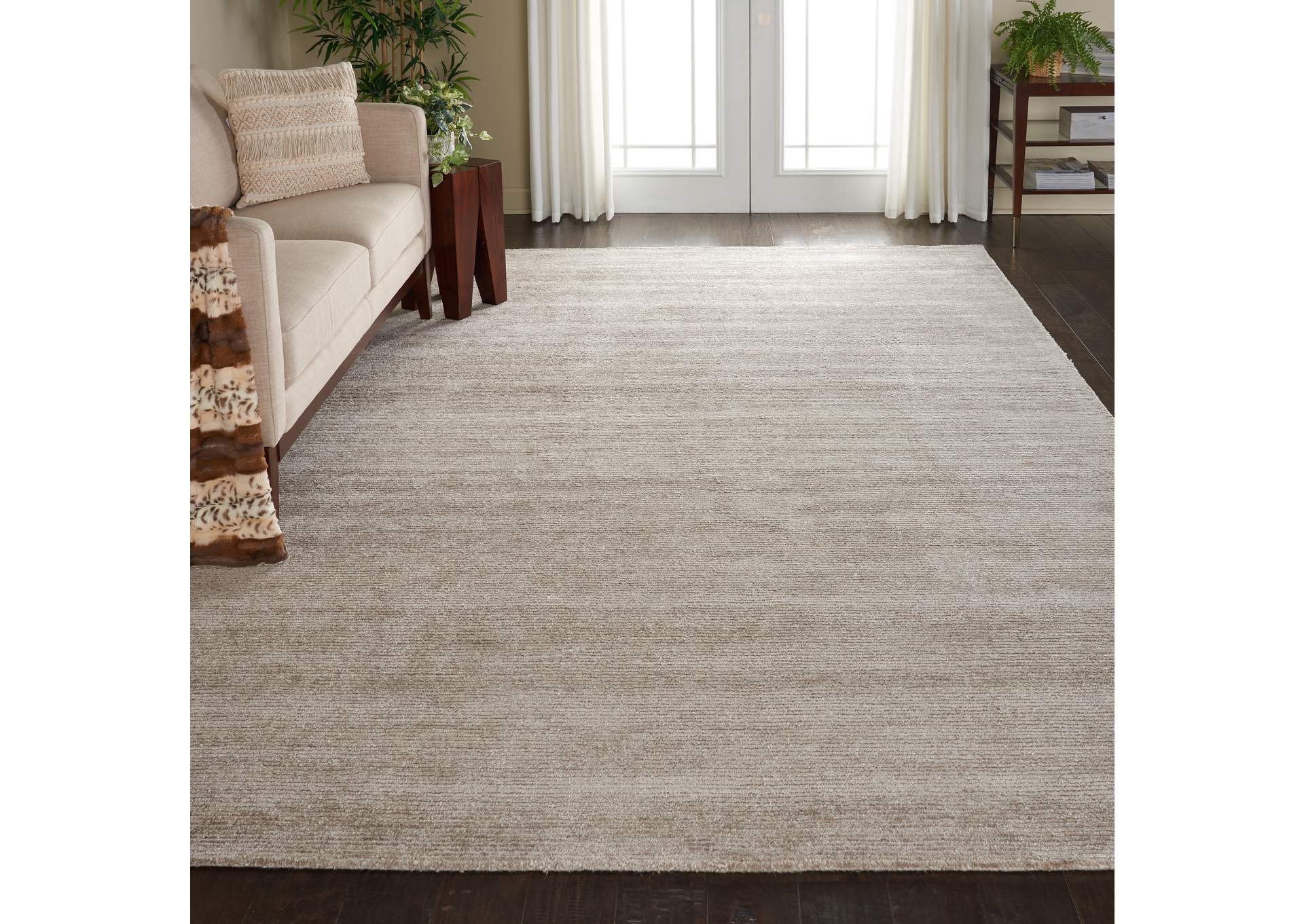Nourison Weston WES01 Taupe 8'x11' Oversized Textured Rug,Nourison