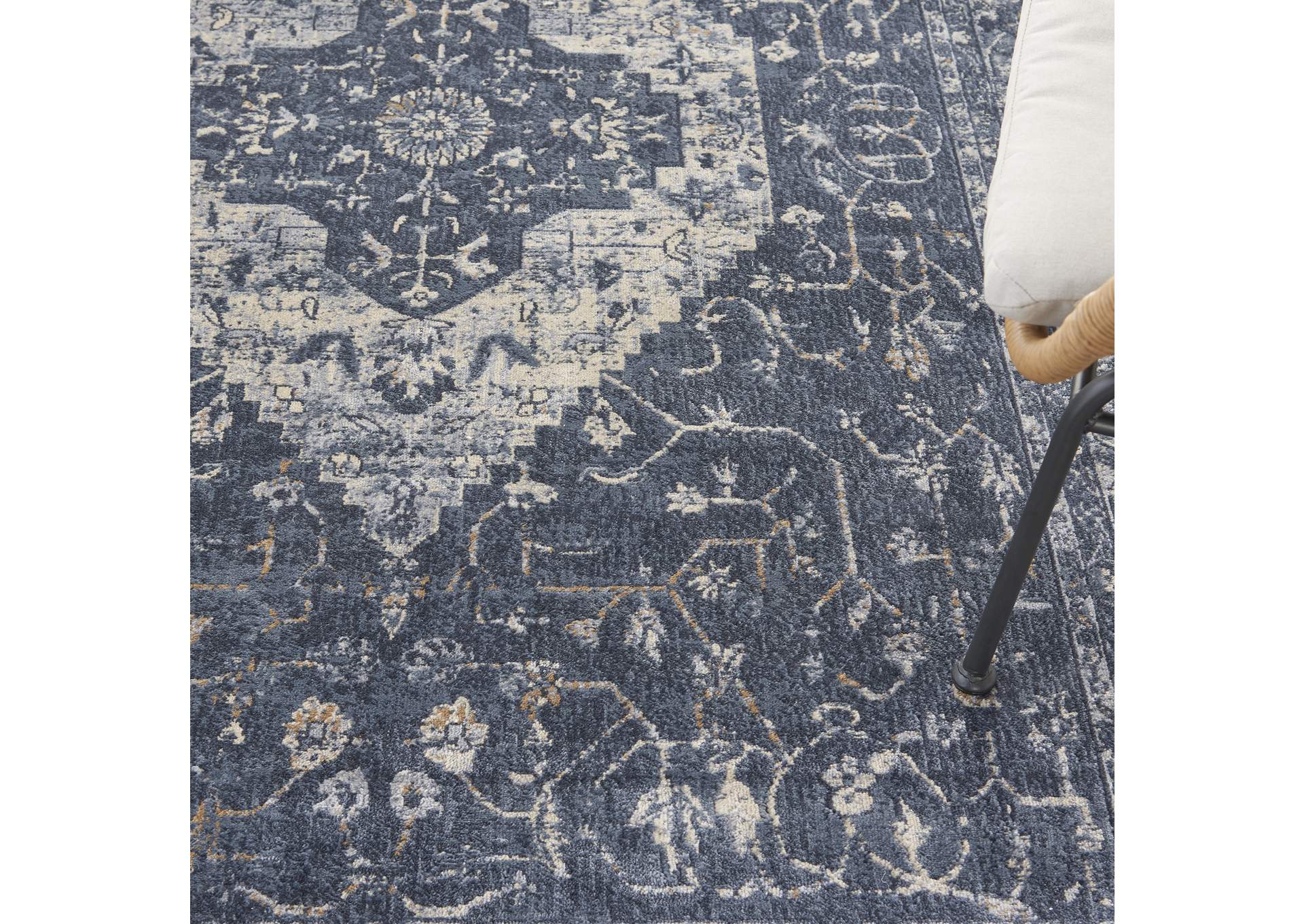 Malta by kathy ireland Home MAI11 Navy 5'x8' Area Rug,Nourison