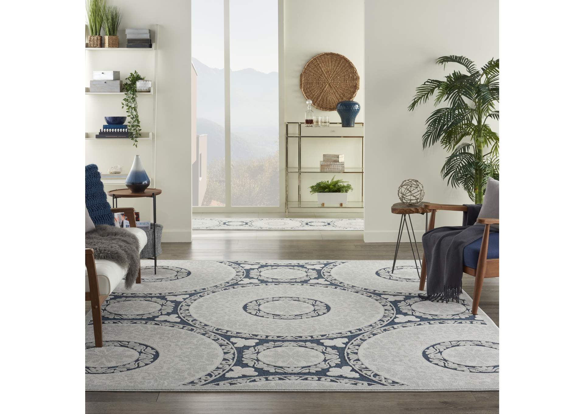 Nourison Key Largo 8'x10' Blue Area Rug,Nourison