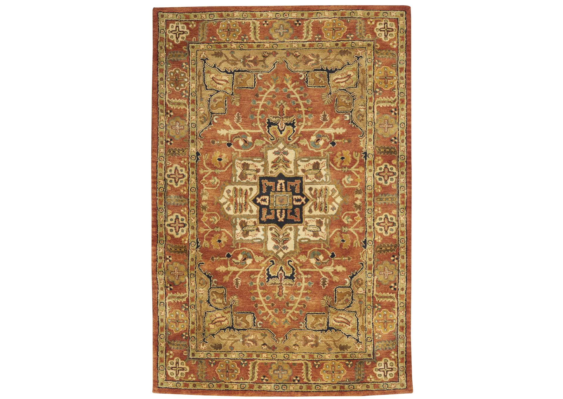 Nourison Jaipur JA33 Red Multicolor 6'x9' Area Rug,Nourison