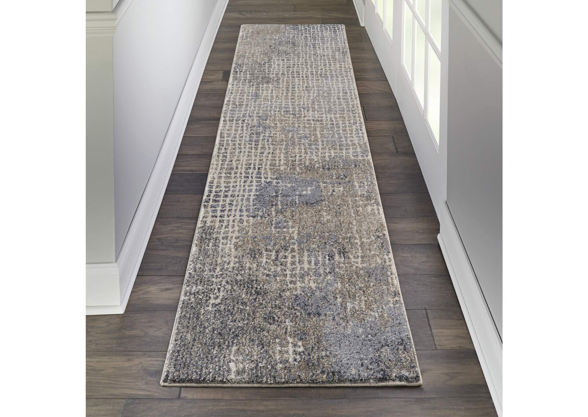 Kathy Ireland Moroccan Celebration 8' Runner Rustic Area Rug,Nourison