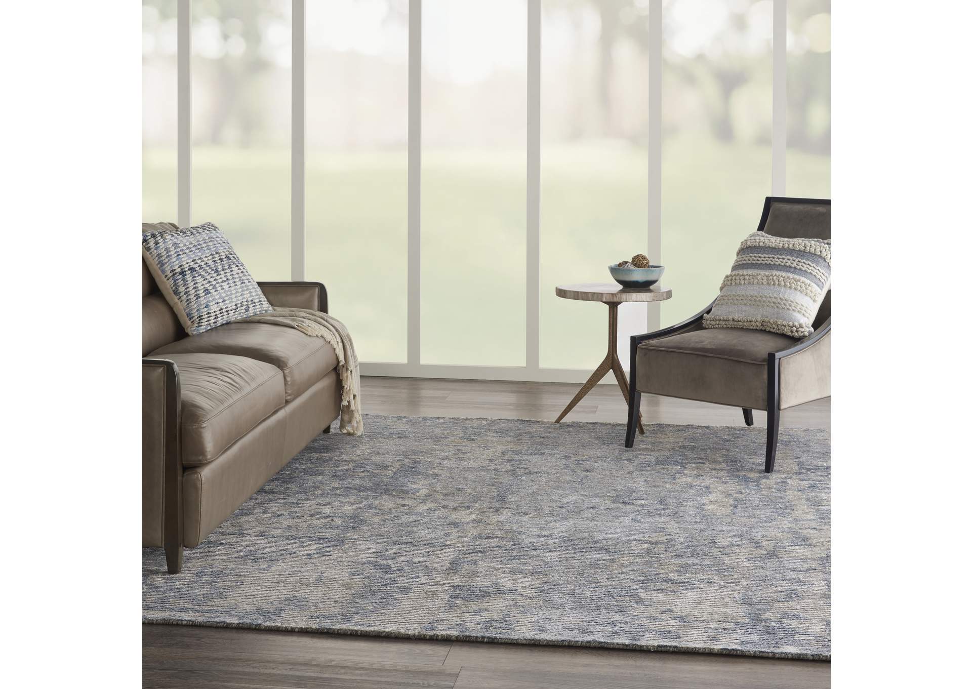 Nourison Ellora ELL04 Grey 8'x10' Large Handmade Rug,Nourison