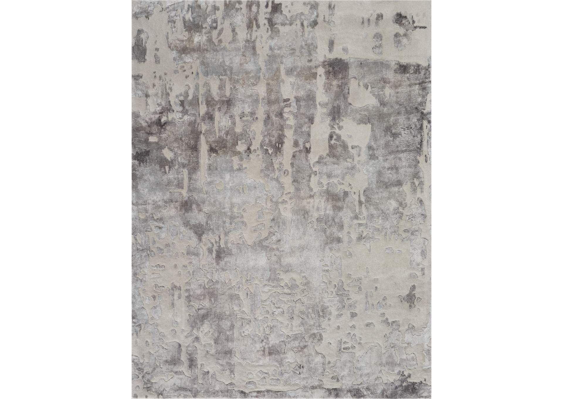 Nourison Prismatic 6'x8' Silver Grey Abstract Area Rug,Nourison