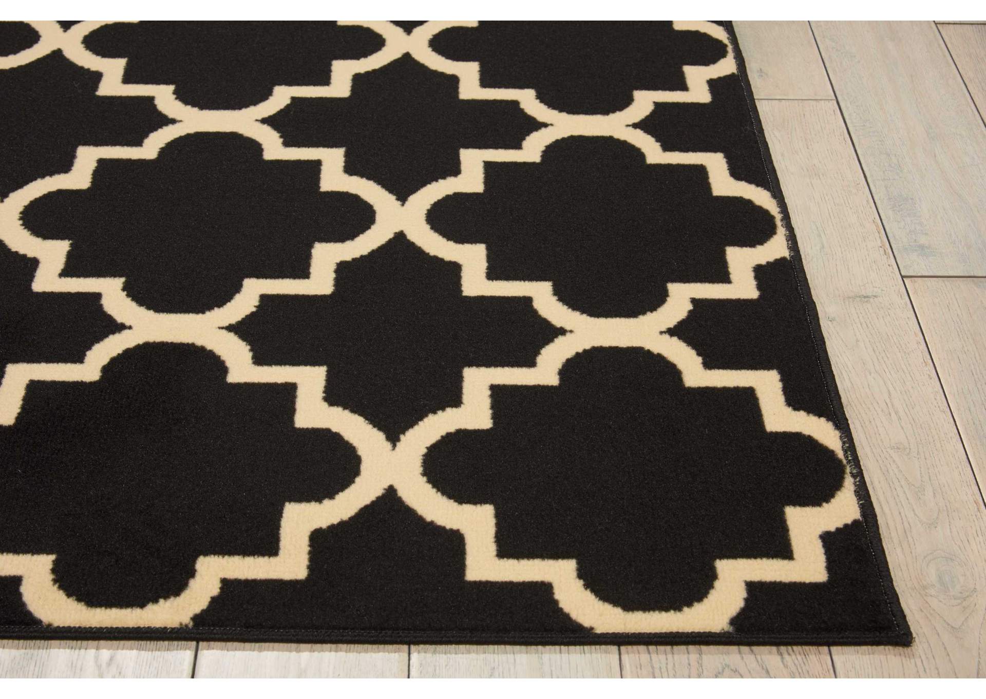 Nourison Grafix GRF08 Black 5'x7' Area Rug,Nourison