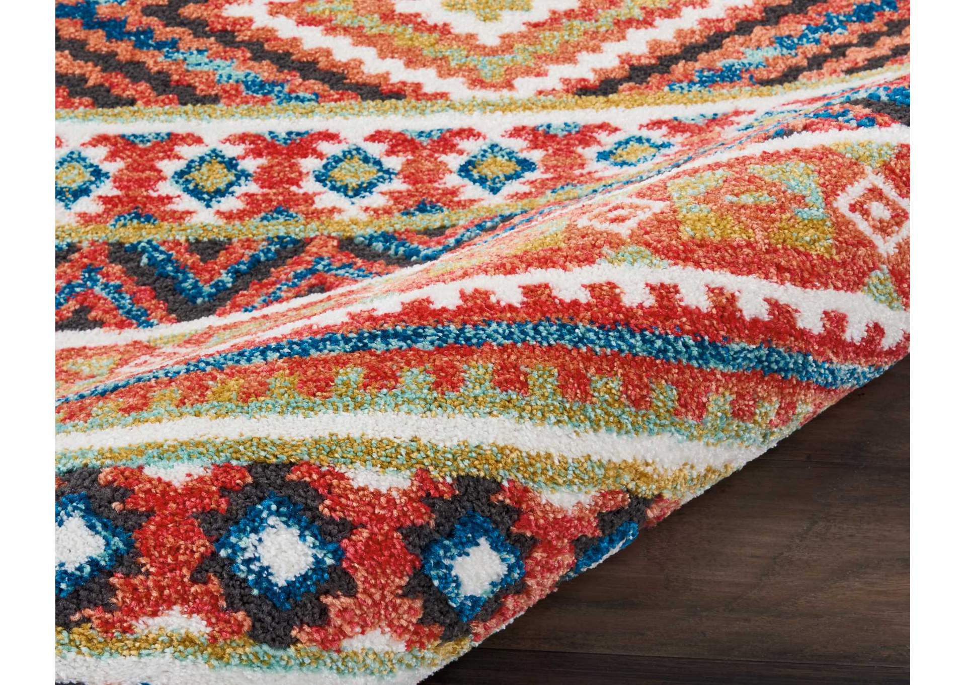 Nourison South Western 2' X 4' Orange Multicolor Tribal Area Rug,Nourison