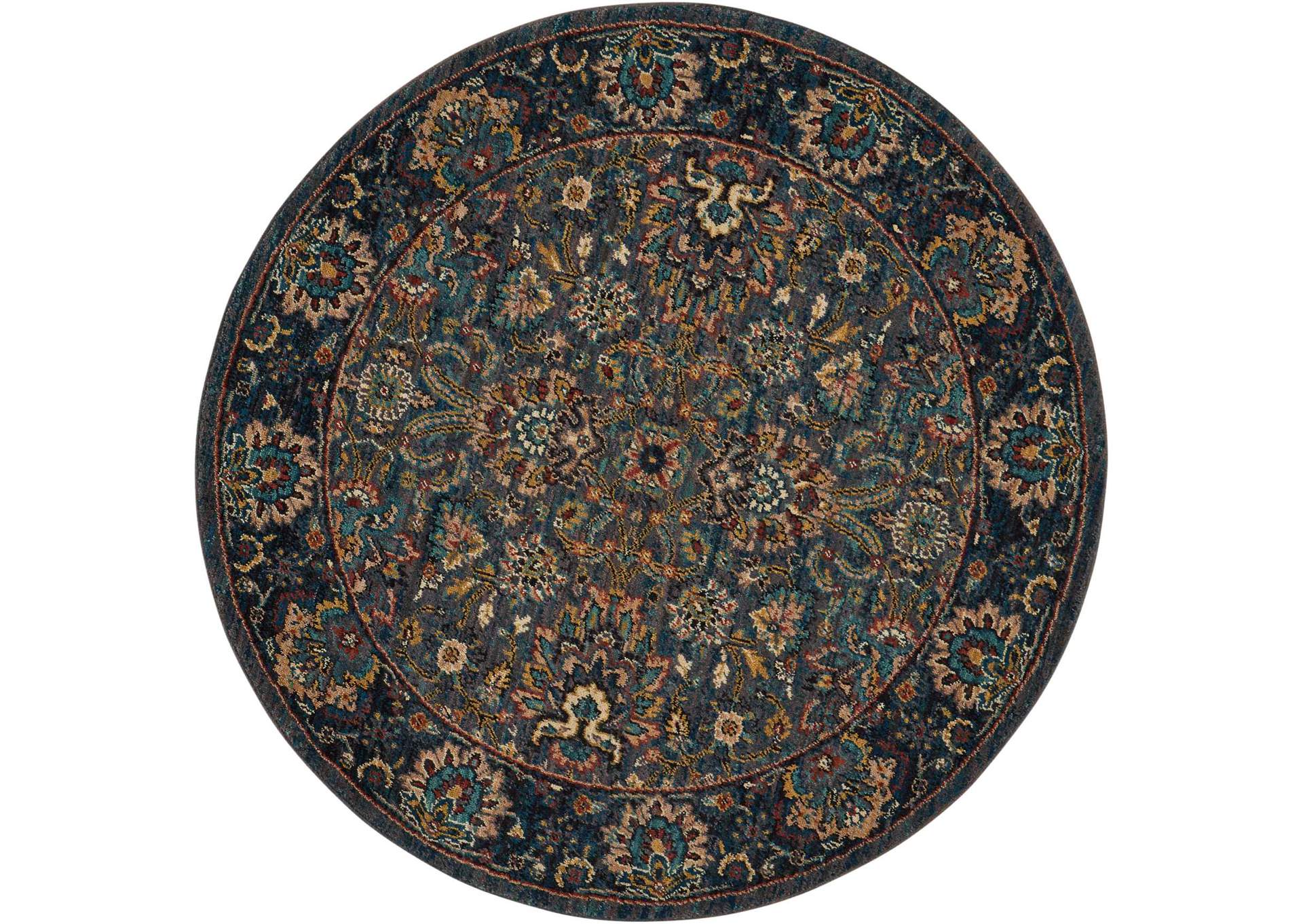 Nourison 2020 NR201 Grey 5' Round Area Rug,Nourison