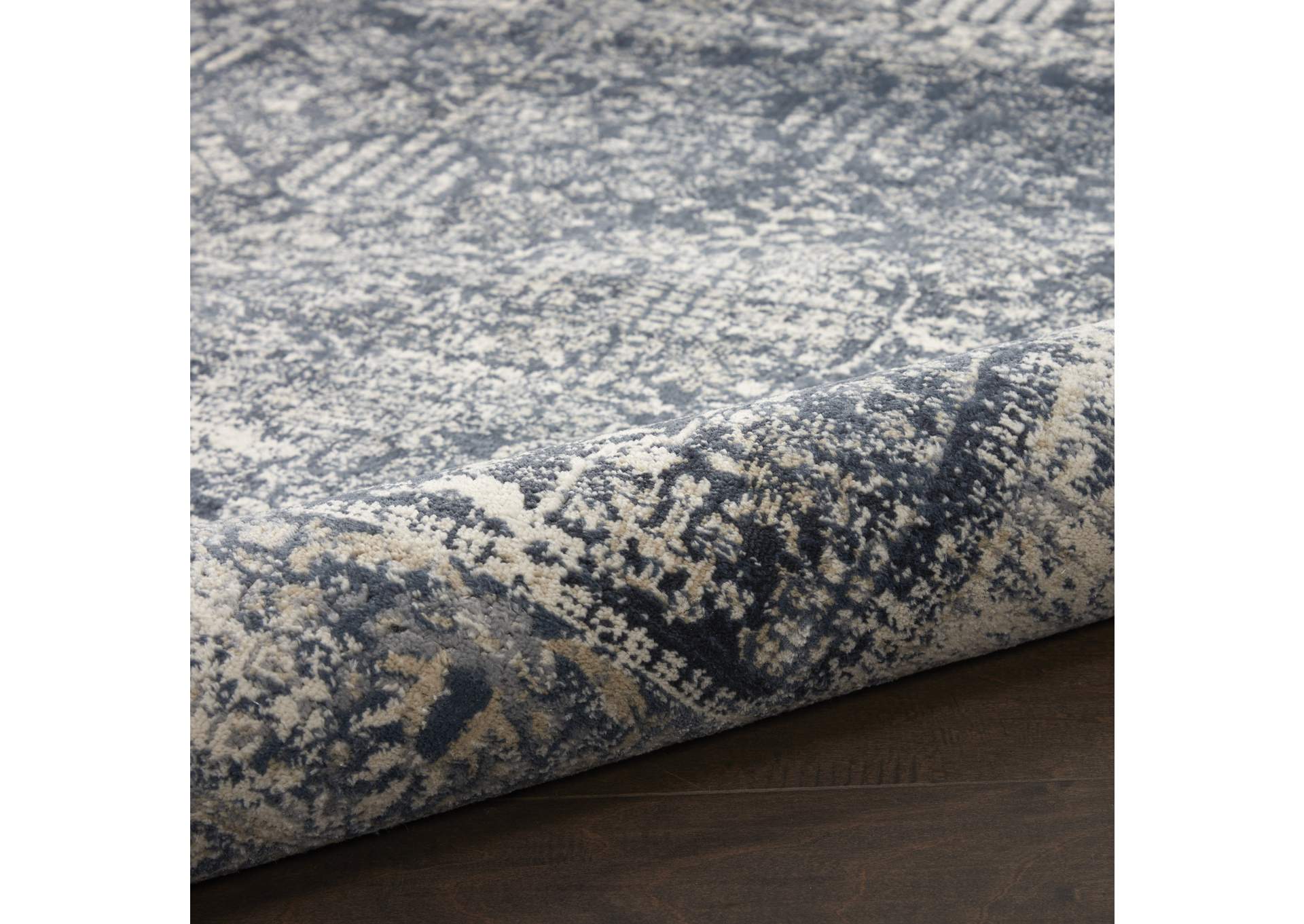 Malta by kathy ireland Home MAI12 Navy/Ivory 5'x8' Area Rug,Nourison