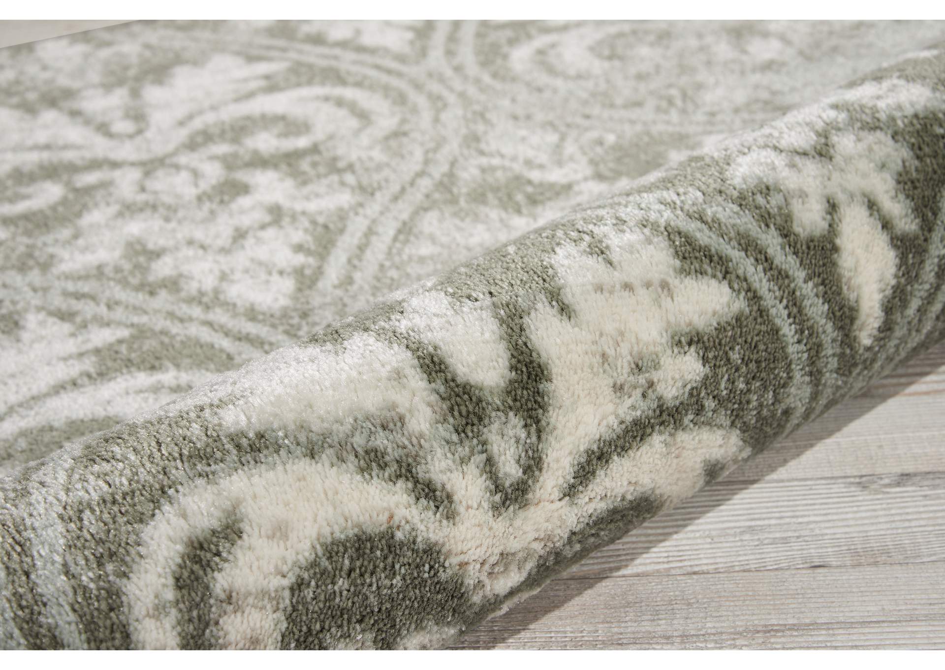 Nourison Euphoria EUP06 Grey 3' Round Area Rug,Nourison