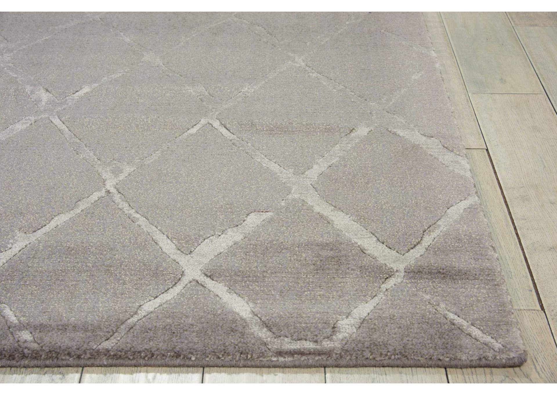 Nourison Twilight TWI15 Silver and Grey 8'x10' Large Rug,Nourison