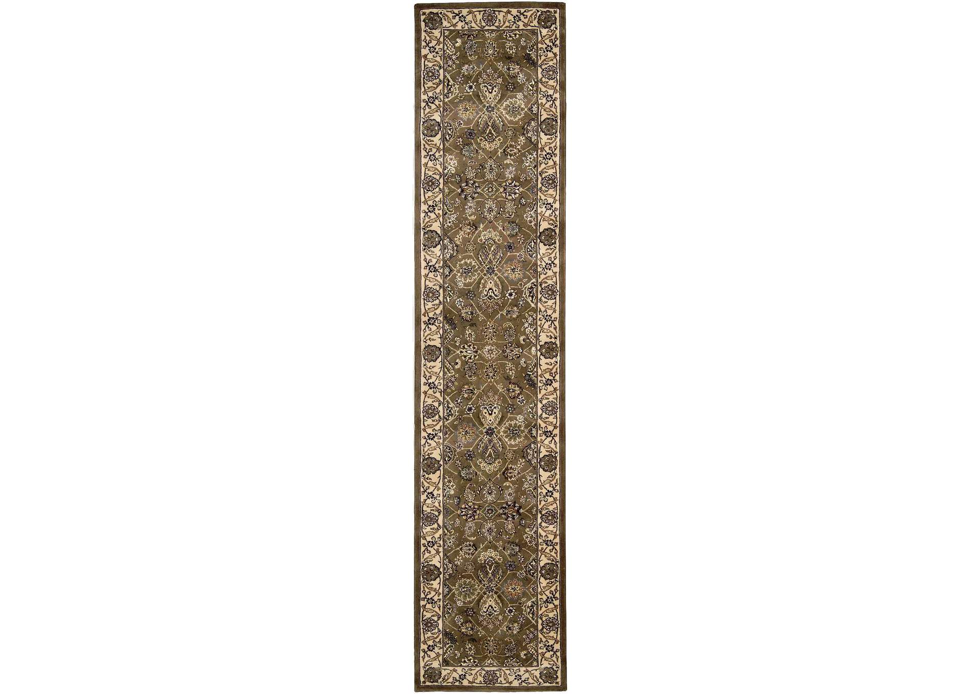Nourison 2000 2091 Mushroom 12' Runner Area Rug,Nourison