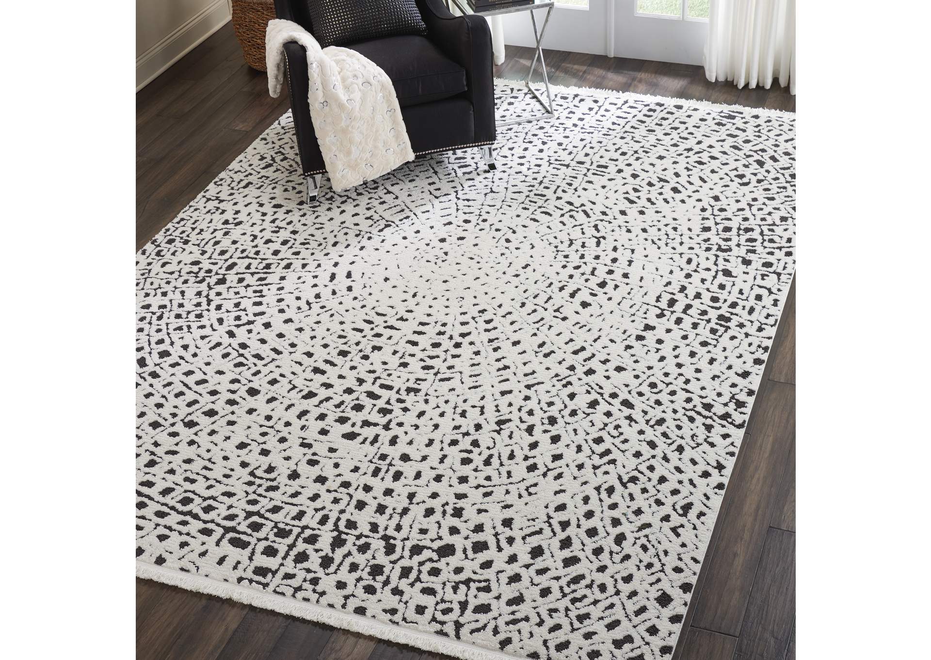 Nourison Kamala DS502 White 8'x11' Oversized Rug,Nourison