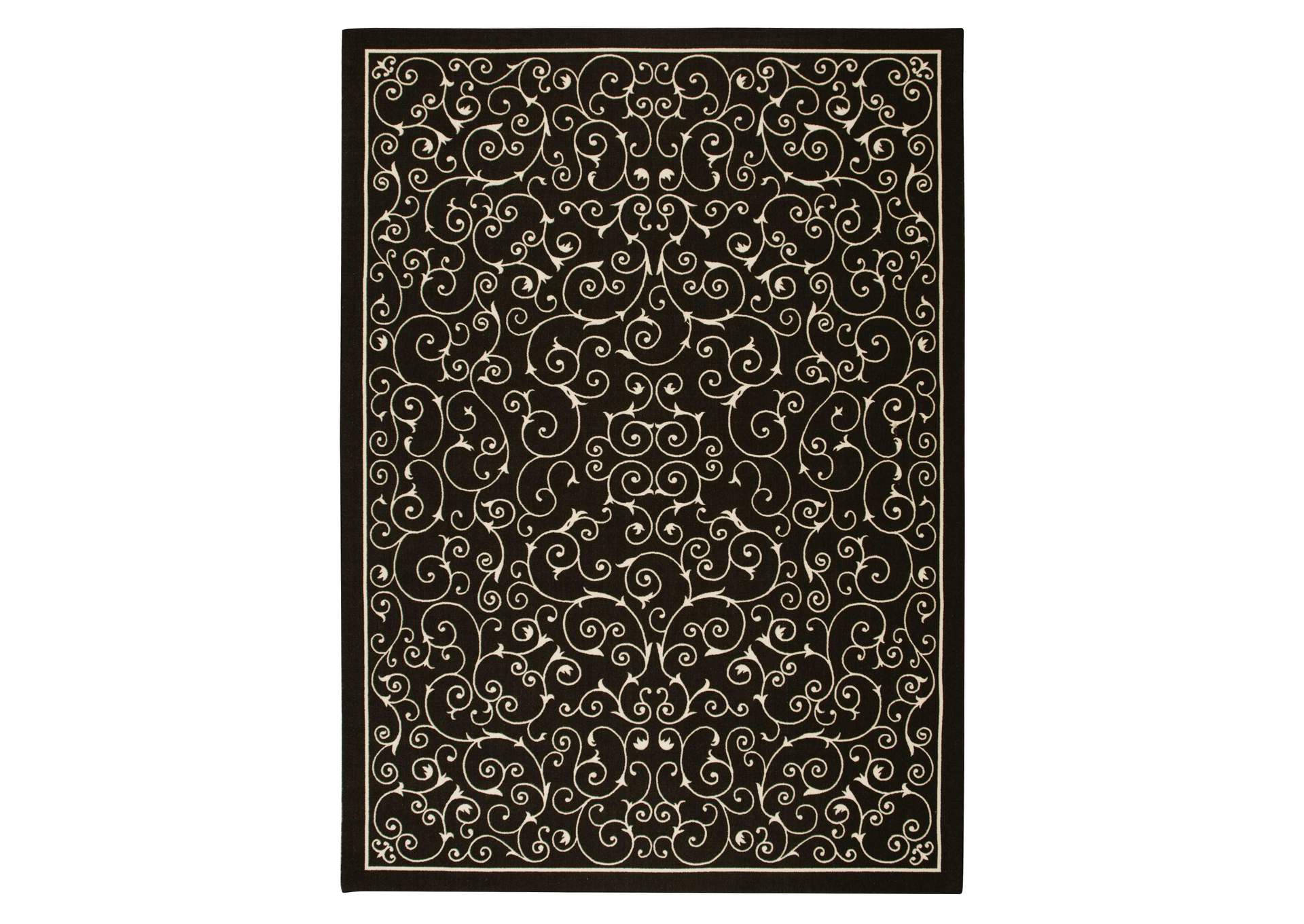 Nourison Home & Garden RS019 Black 8'x11' Rug,Nourison