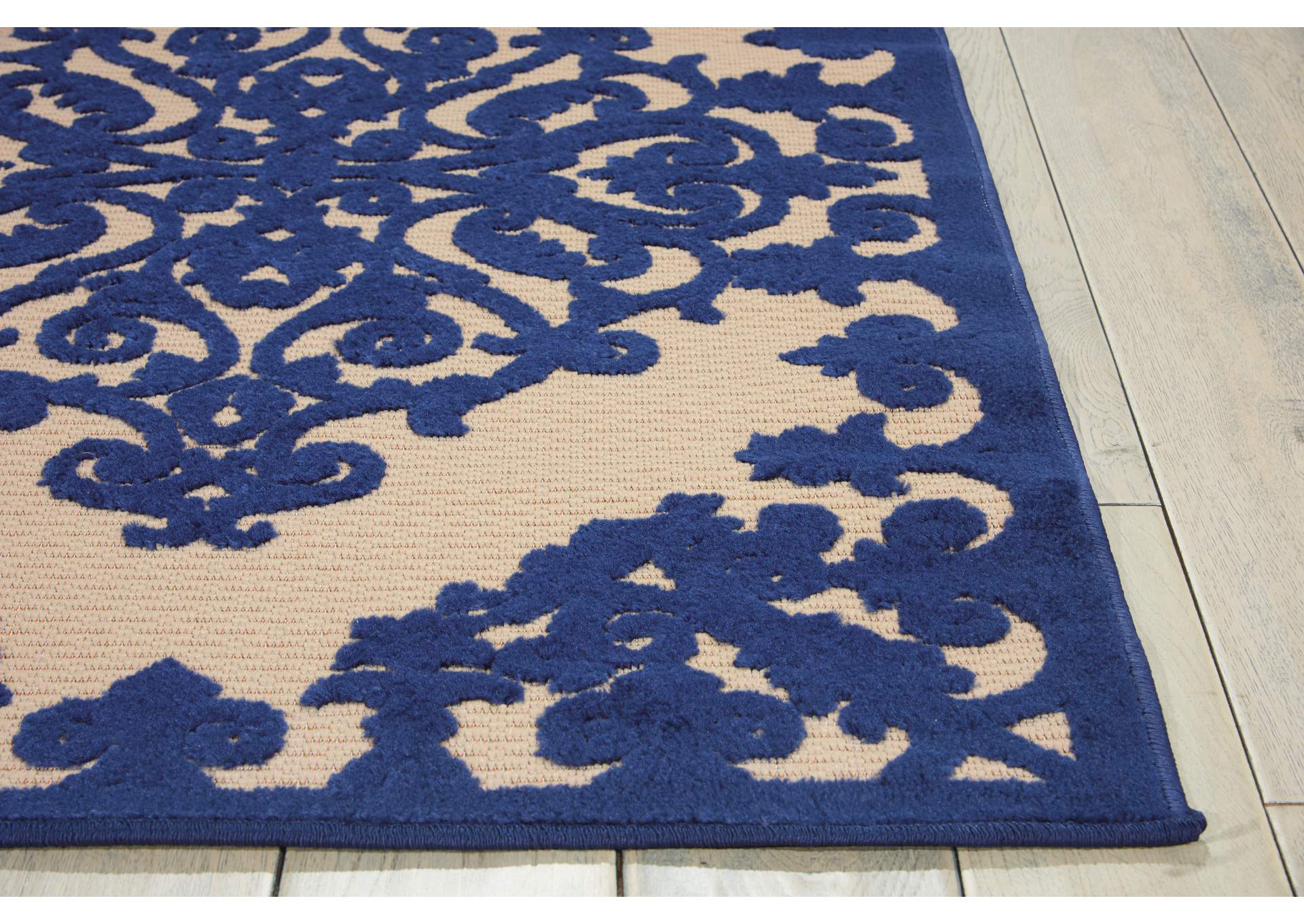 Nourison Aloha ALH12 Navy 3'x4' Indoor-outdoor Area Rug,Nourison