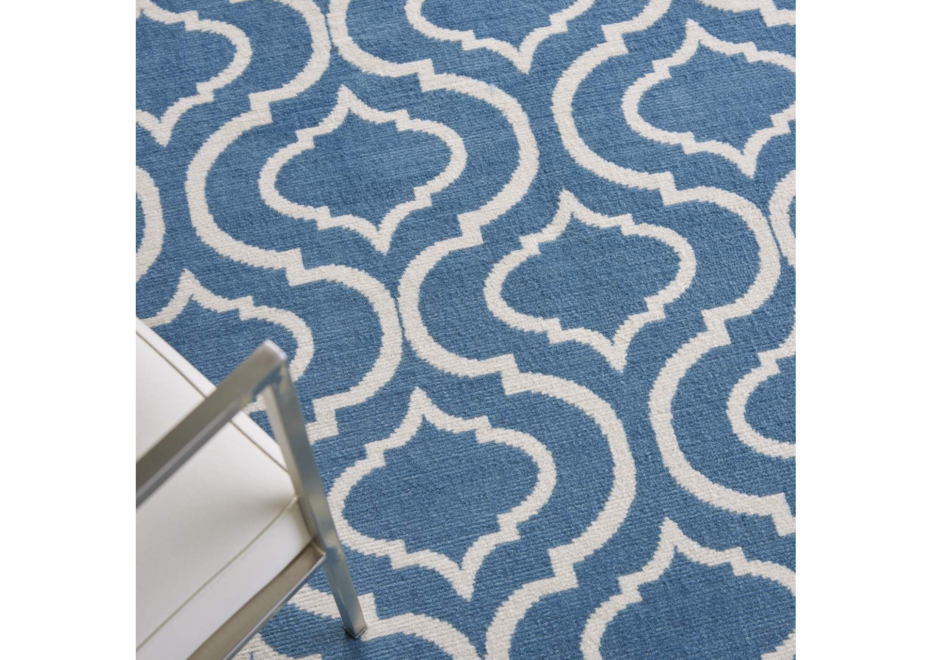 Nourison Jubilant JUB19 Blue 4'x6' Moroccan Area Rug,Nourison