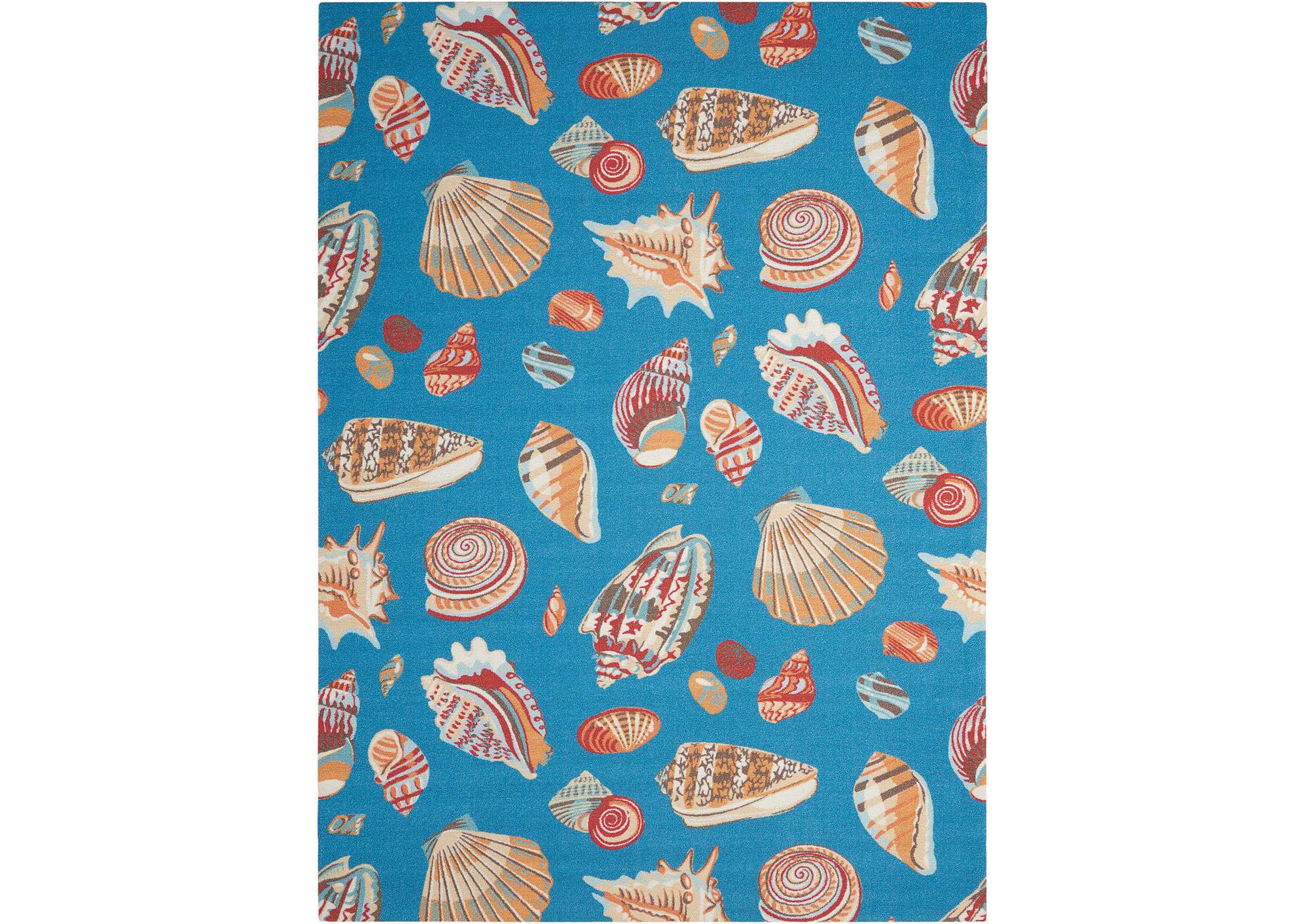 Waverly Sun N Shade SND22 Blue 5'x8' Area Rug,Nourison