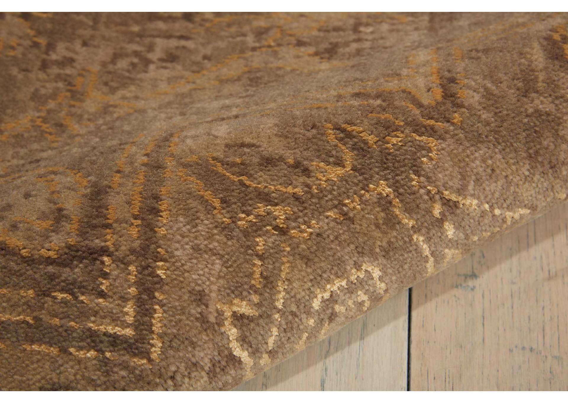 Nourison Silken Allure SLK15 Beige 10' Runner Hallway Rug,Nourison