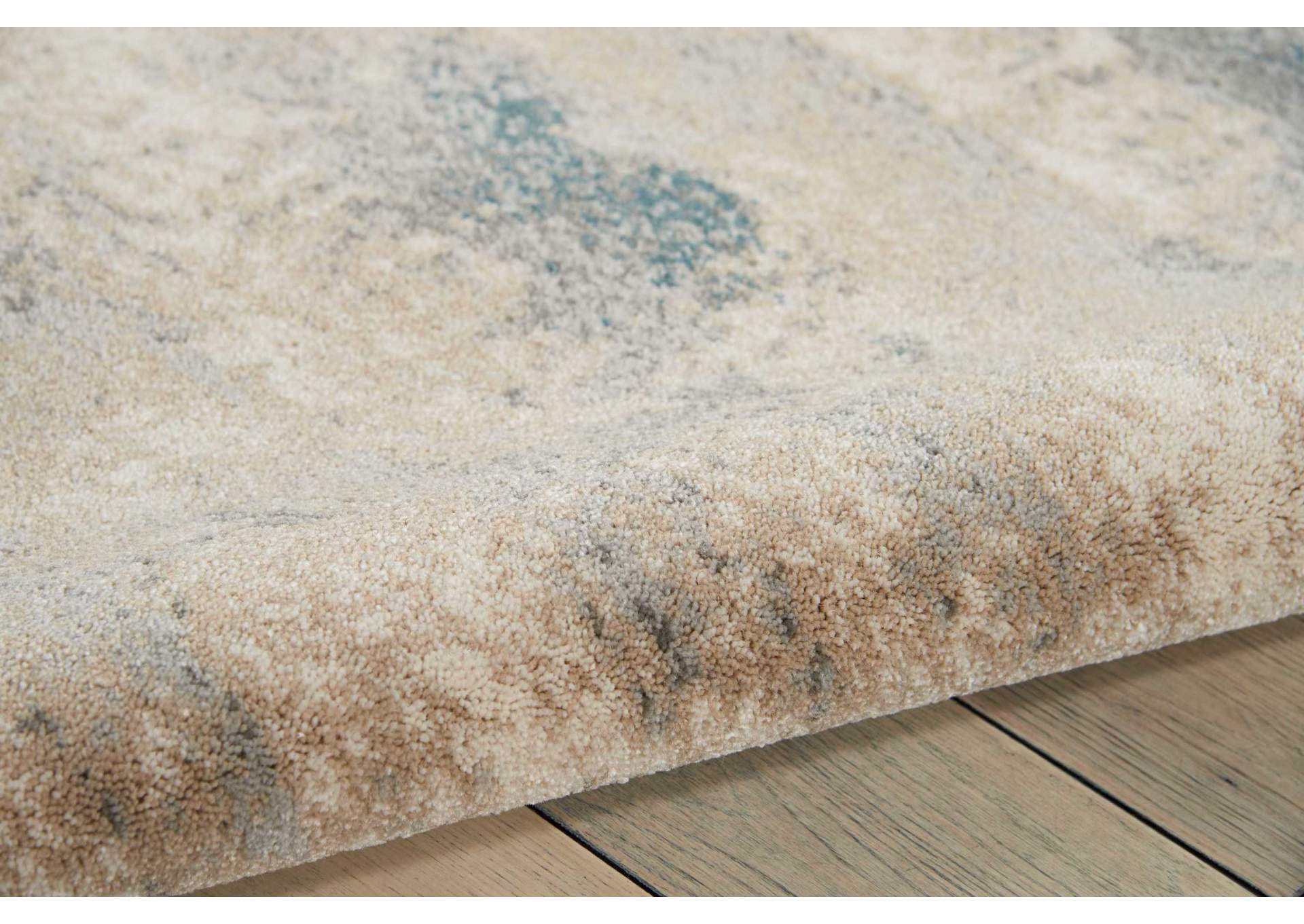 Nourison Maxell MAE17 Blue and White 5'x7' Area Rug,Nourison