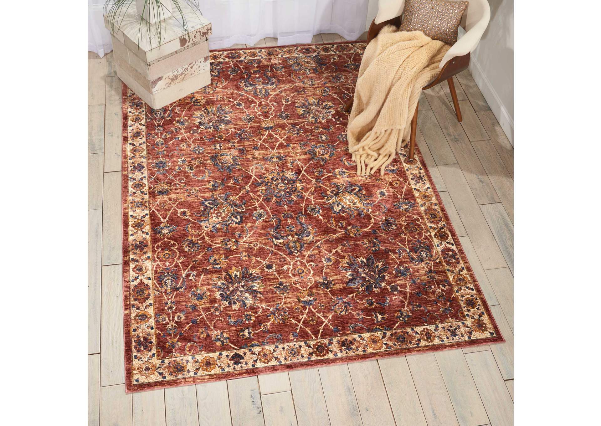 Nourison Lagos LAG02 Red 5'x8' Area Rug,Nourison