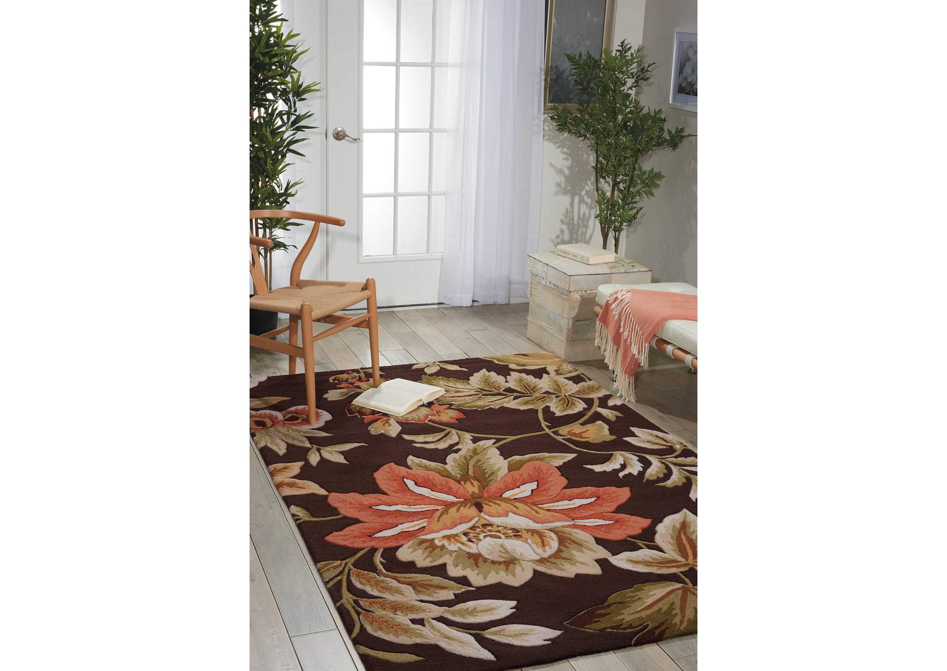 Nourison Fantasy FA11 Brown 4'x6' Area Rug,Nourison