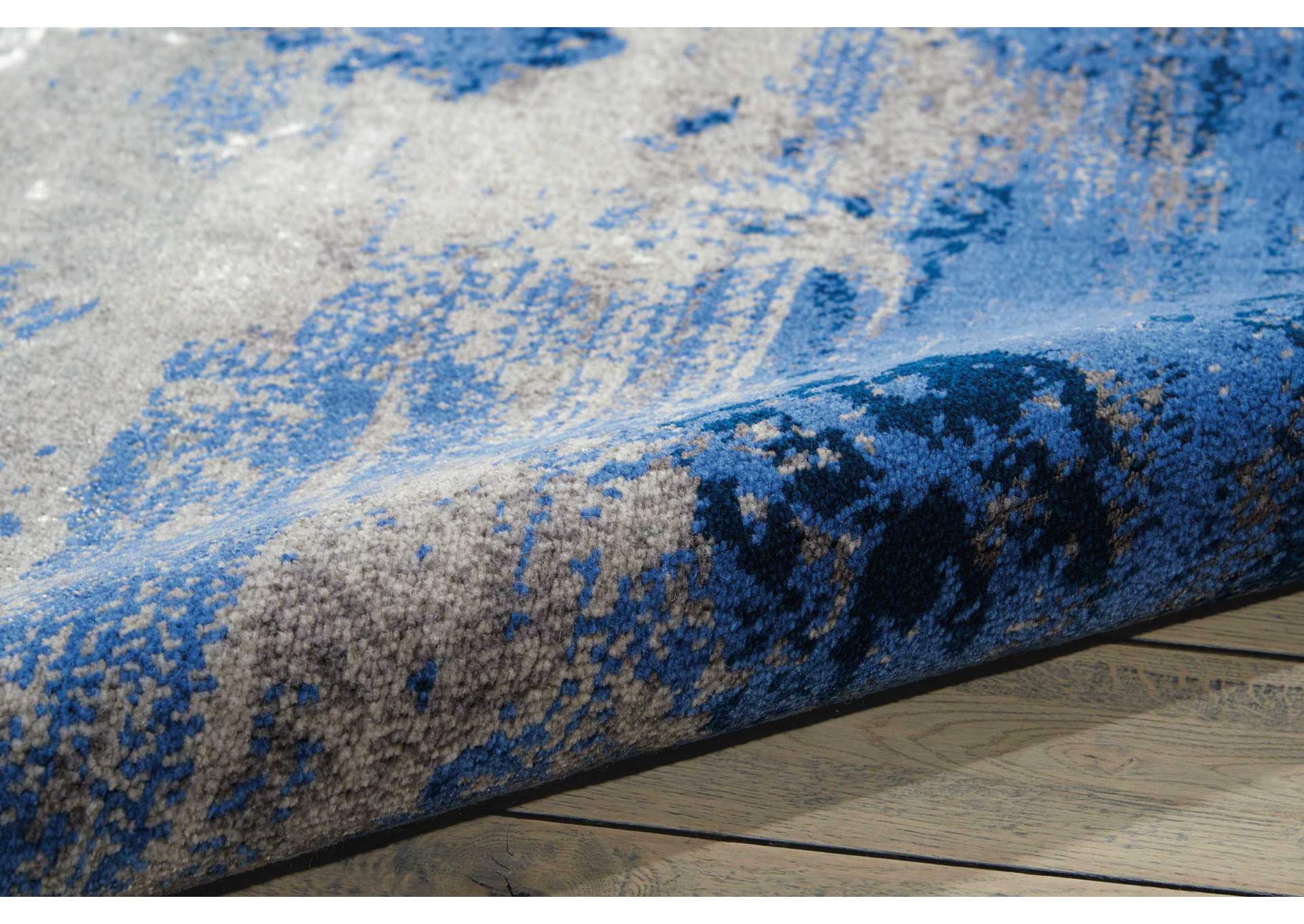 Nourison Twilight TWI22 Blue and Grey 12'x15' Oversized Rug,Nourison