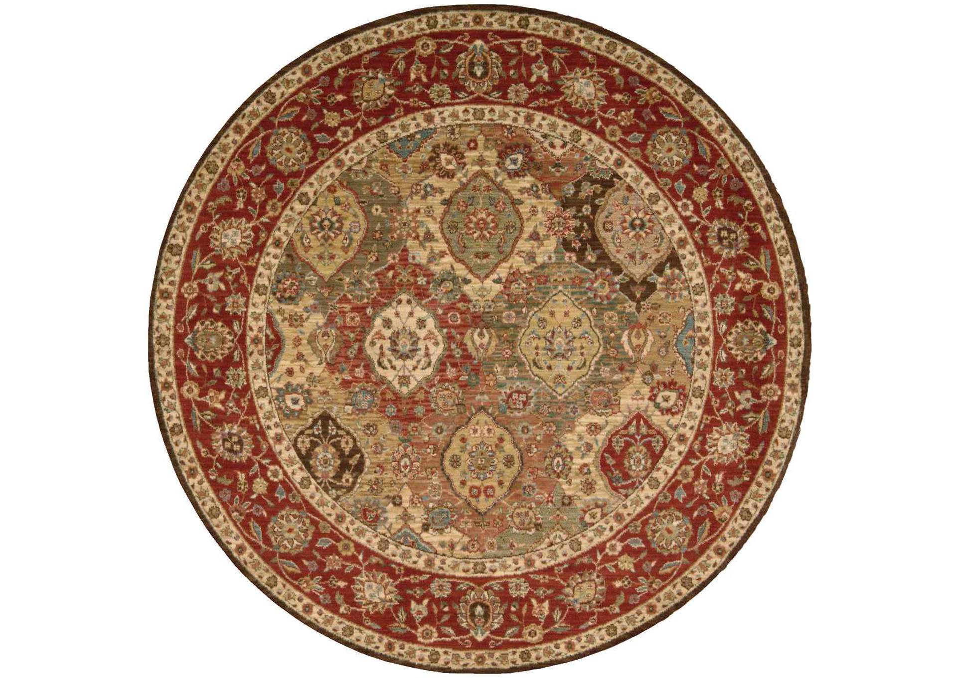 Nourison Living Treasures LI03 Multicolor 6' Round Area Rug,Nourison