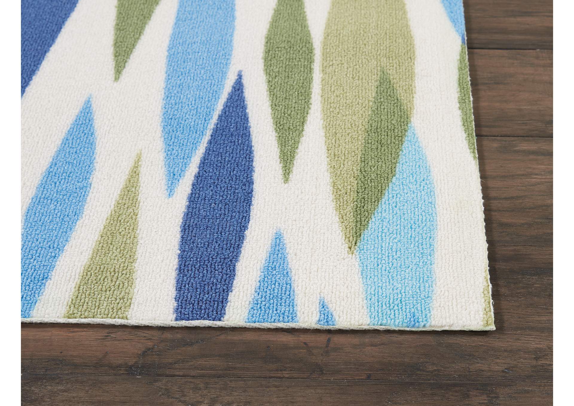 Waverly Sun N Shade 2'x4' Green Area Rug,Nourison