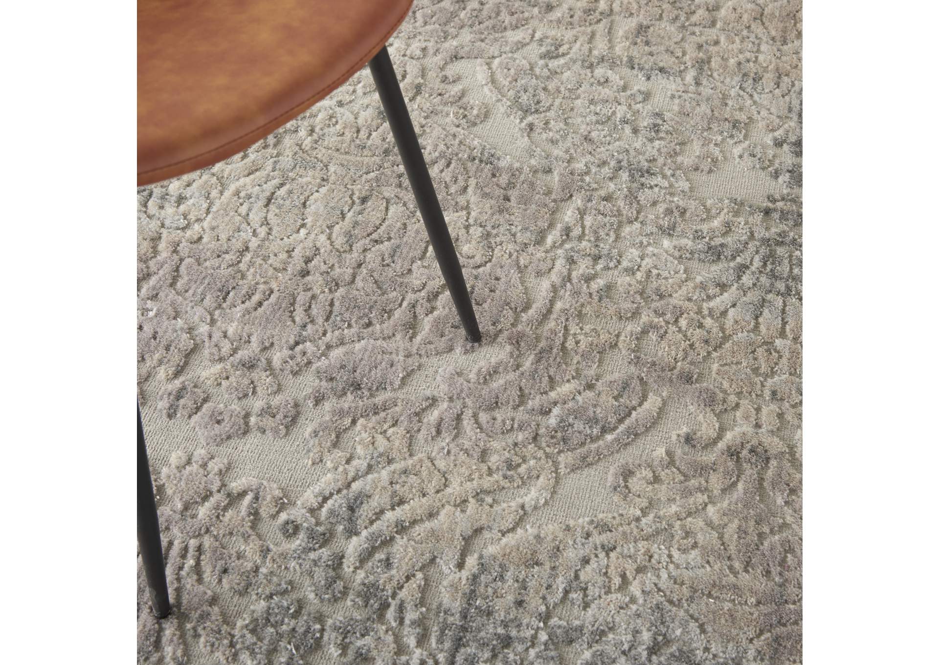 Nourison Graphic Illusions GIL09 Grey 5'x8' Area Rug,Nourison