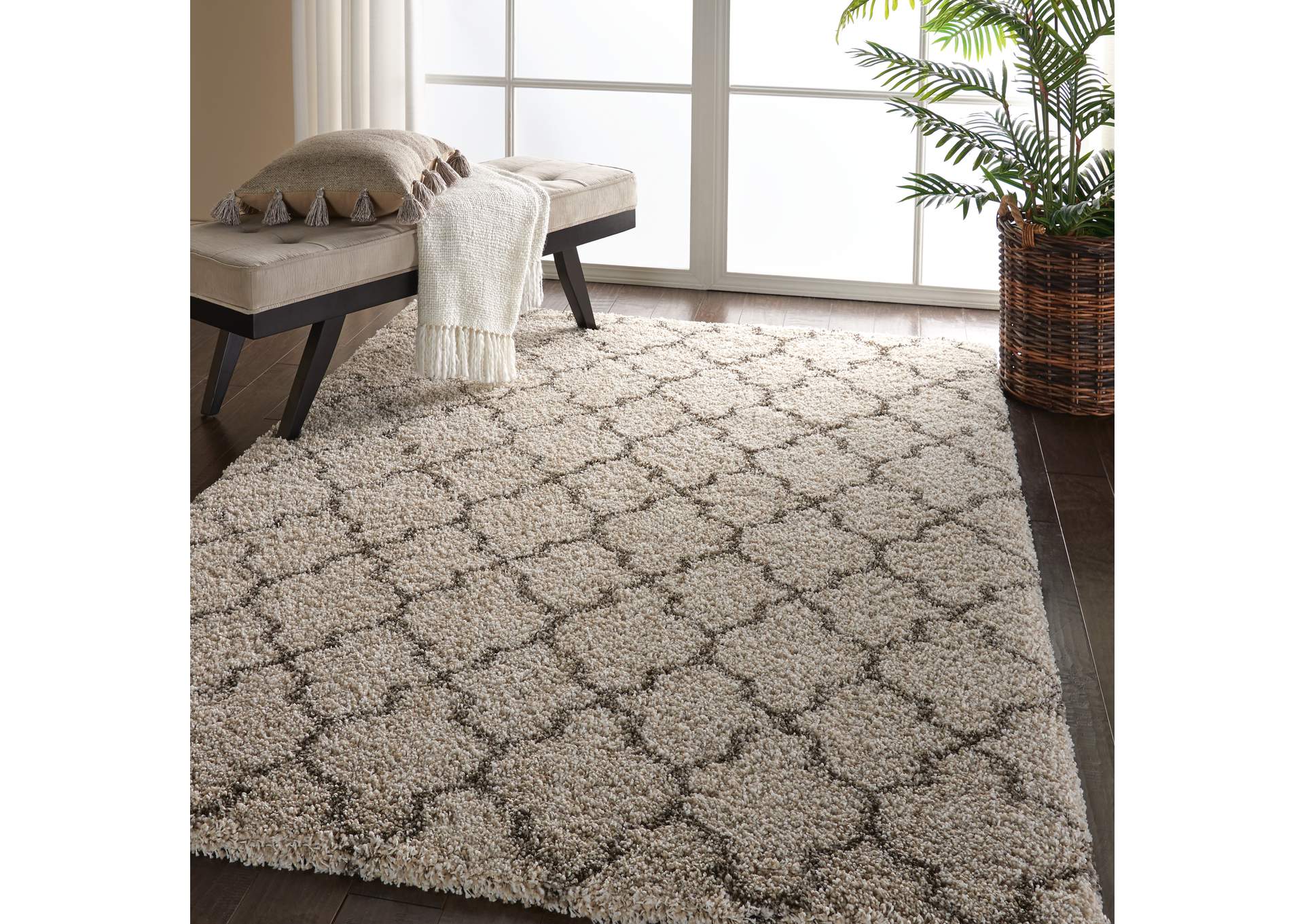 Nourison Amore AMOR2 Beige 5'x8' Area Rug,Nourison