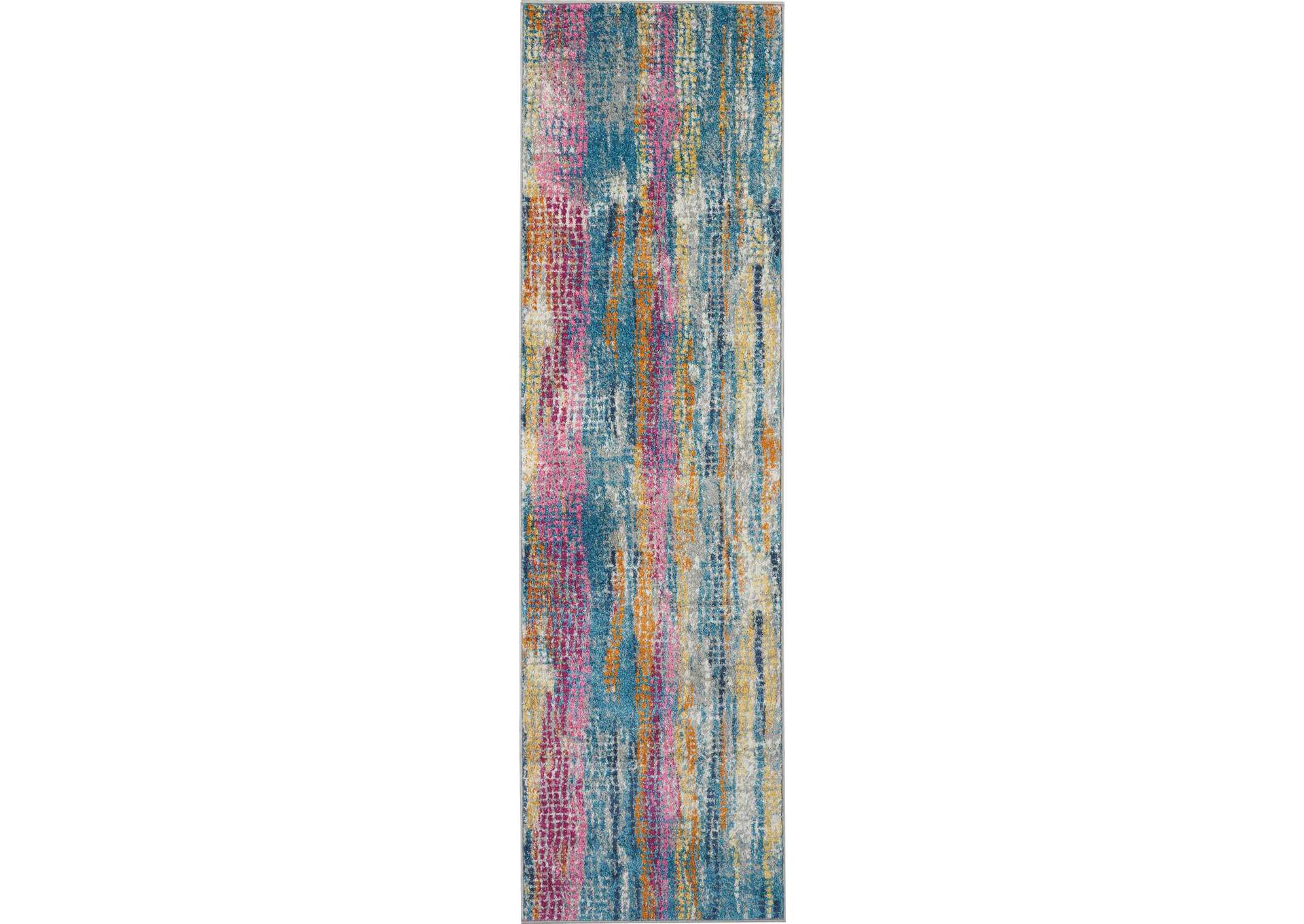Nourison Passion PSN16 Multicolor 8' Runner Hallway Rug,Nourison
