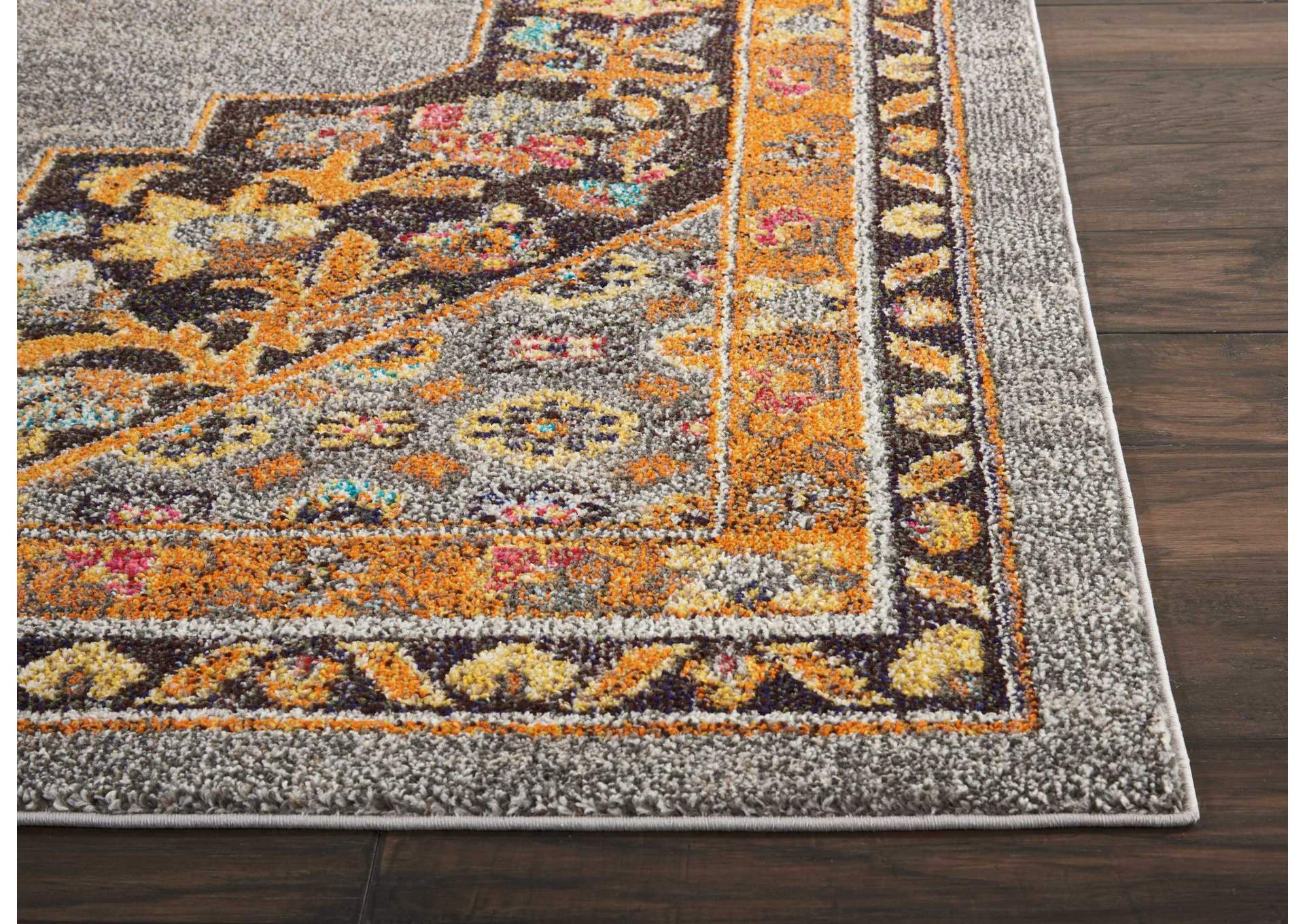 Nourison Passionate PST01 Grey Multicolor 9'x12' Oversized Rug,Nourison