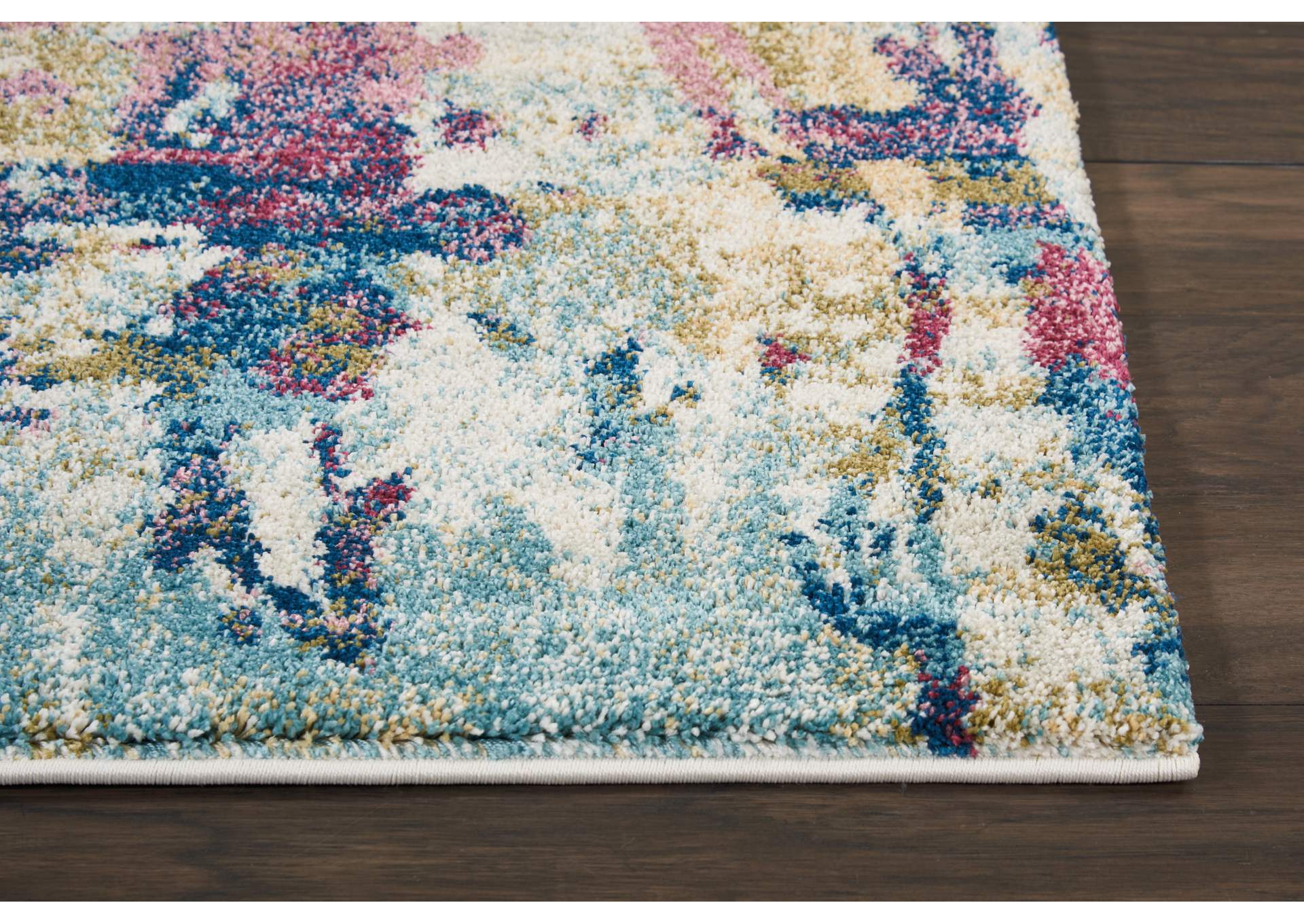 Nourison Fusion FSS10 Multicolor 4'x6' Colorful Area Rug,Nourison