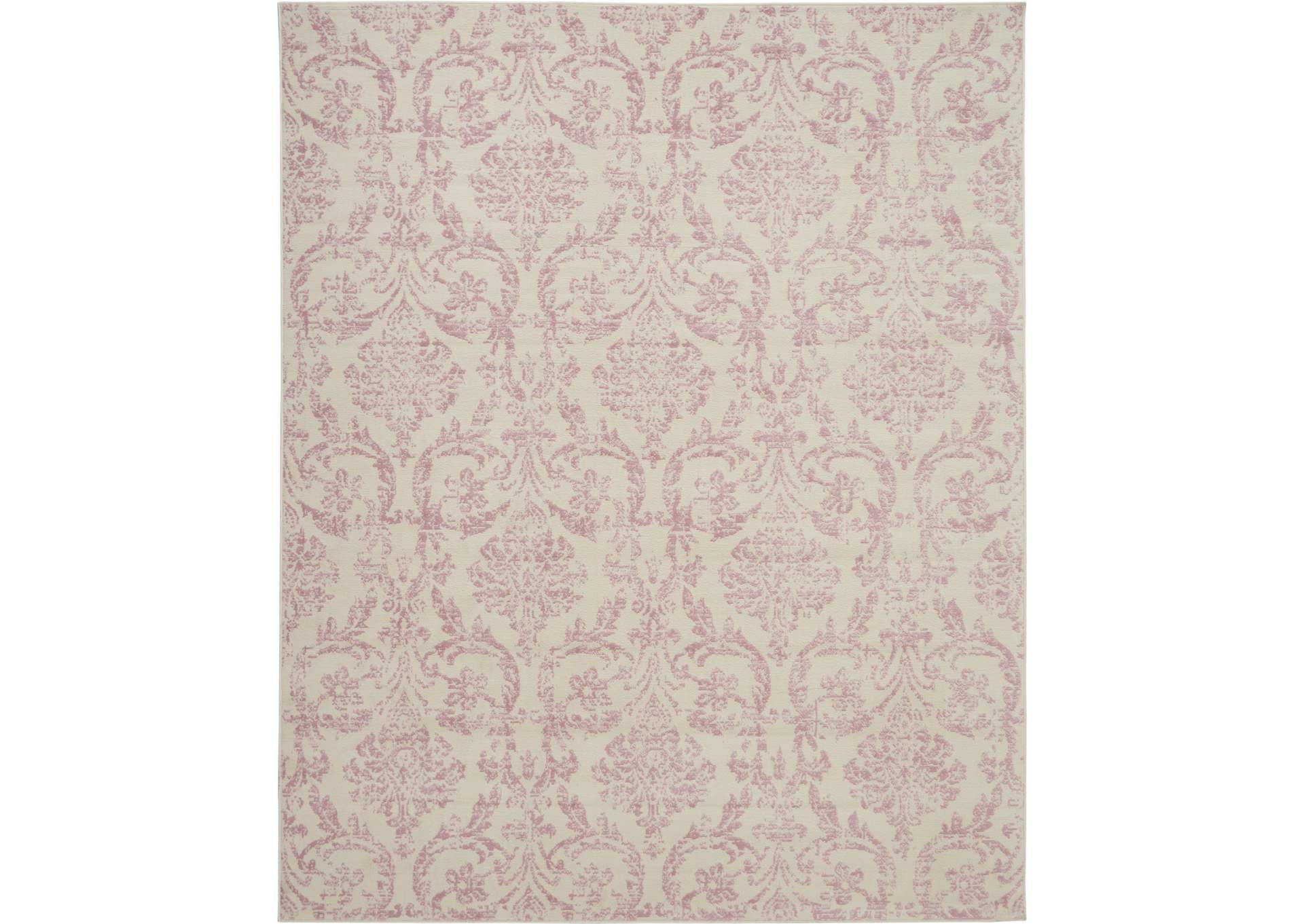 Nourison Jubilant 7'x10' White and Pink Area Rug,Nourison