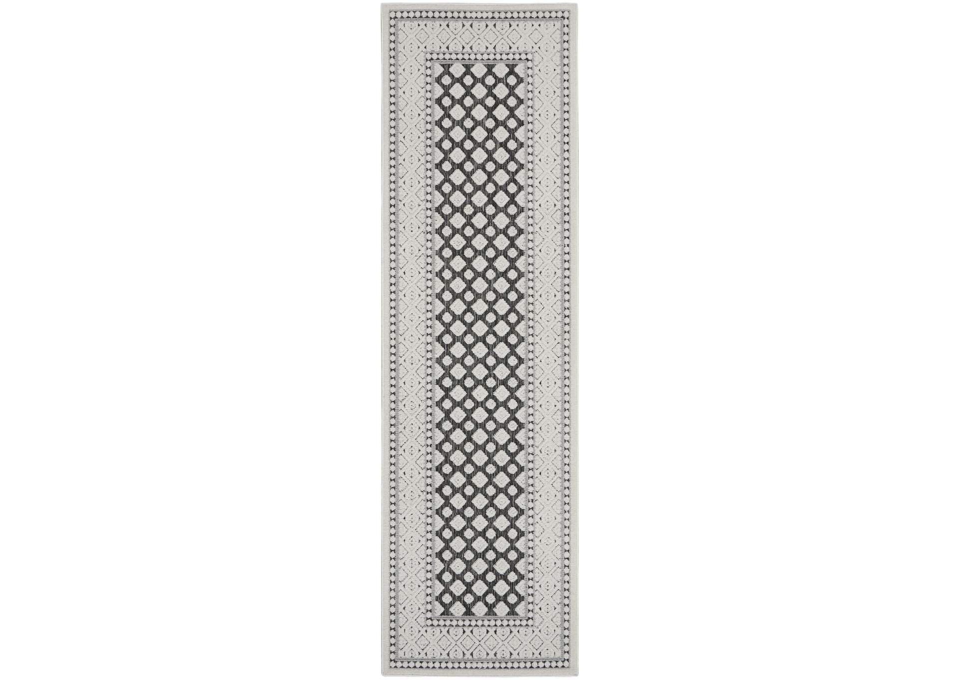 Nourison Key Largo 10' Runner Dark Grey Area Rug,Nourison