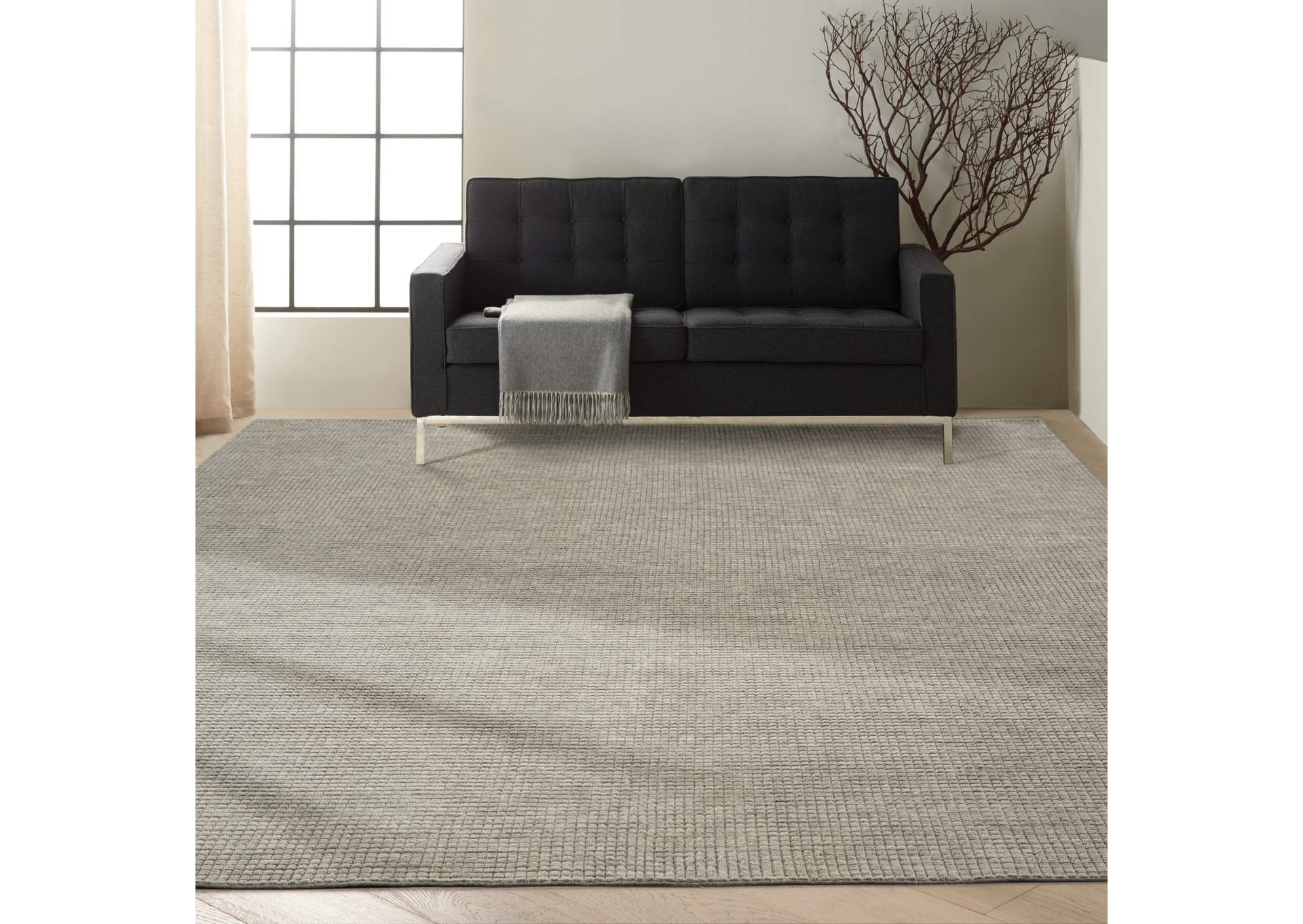 Calvin Klein Pretoria 9' x 12' Taupe Modern Area Rug,Nourison