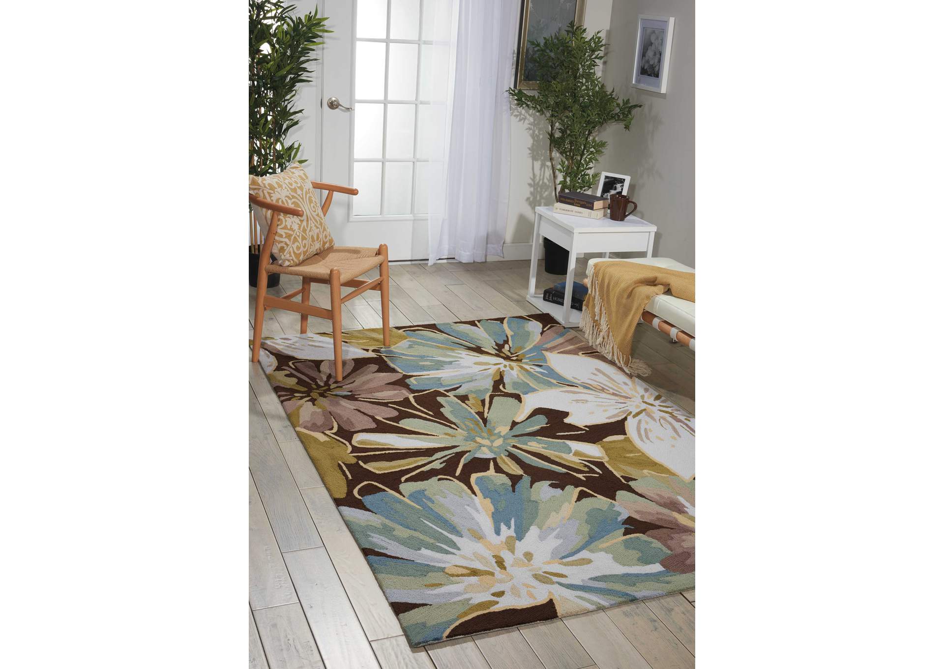 Nourison Fantasy FA16 Brown 4'x6' Area Rug,Nourison