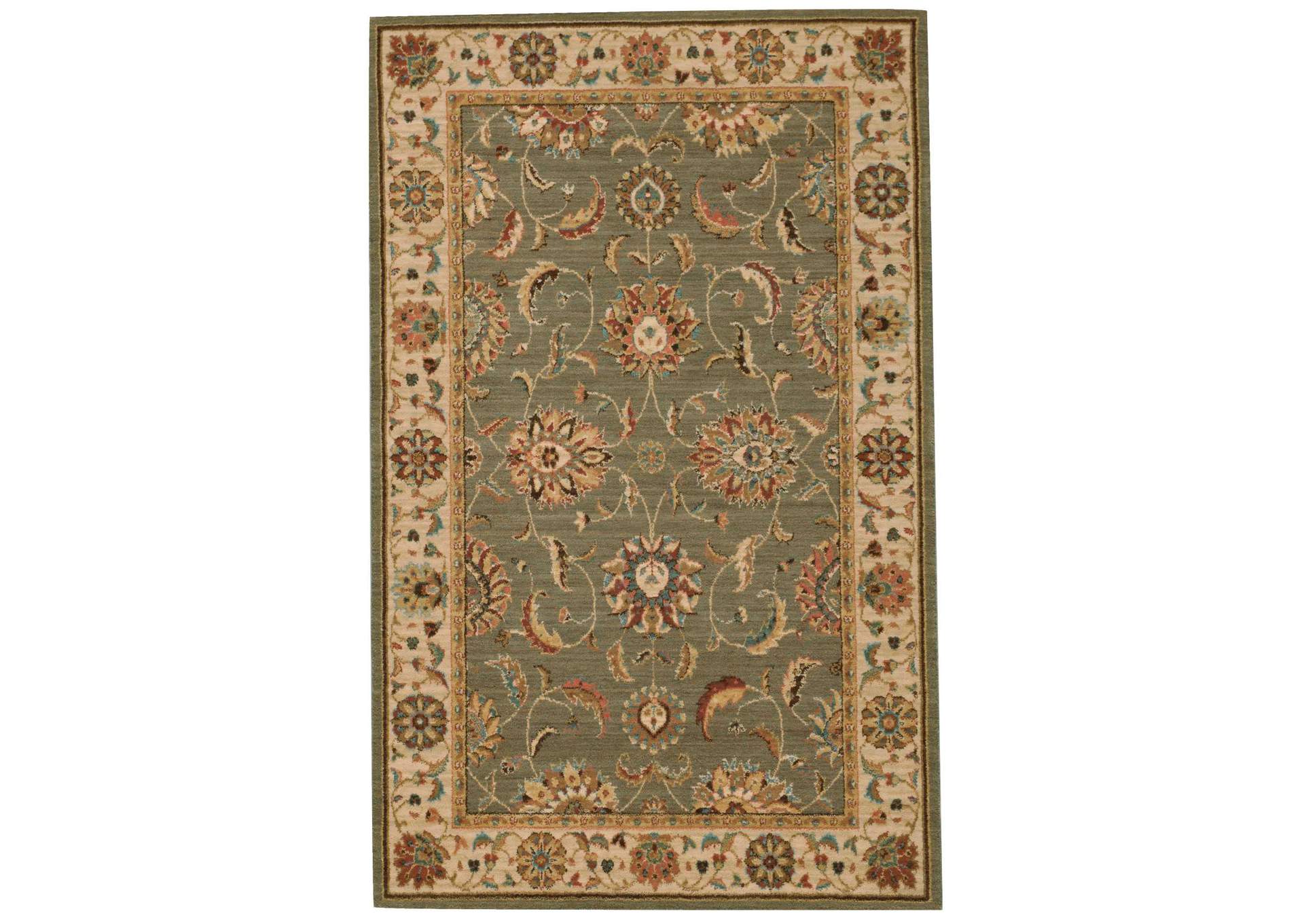 Nourison Living Treasures LI04 Green 4'x6' Area Rug,Nourison